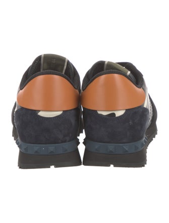 Valentino Rockstud Accents Leather Sneakers