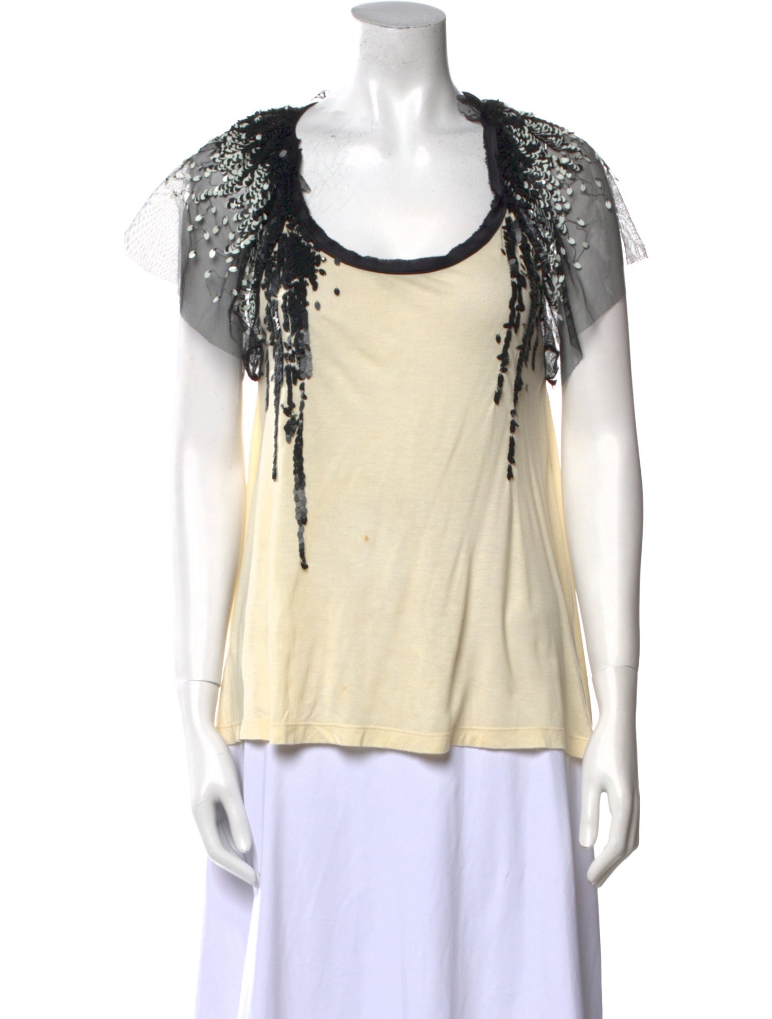 Valentino T-Shirt Couture Scoop Neck Top