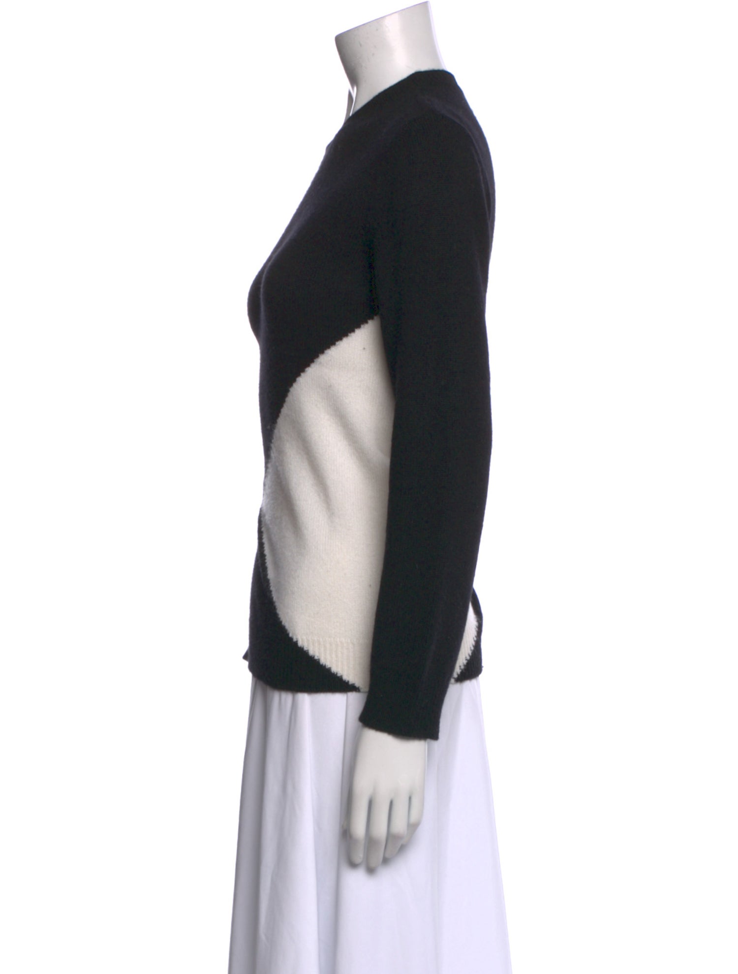 Valentino Cashmere Colorblock Pattern Sweater