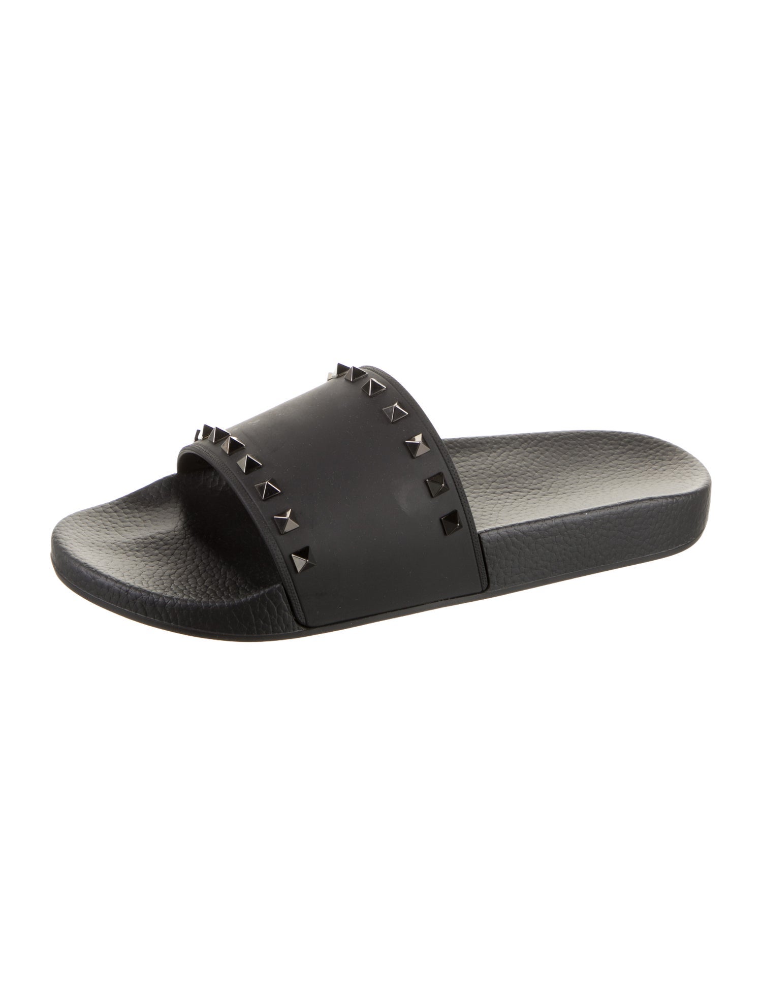 Valentino Rubber Studded Accents Slides