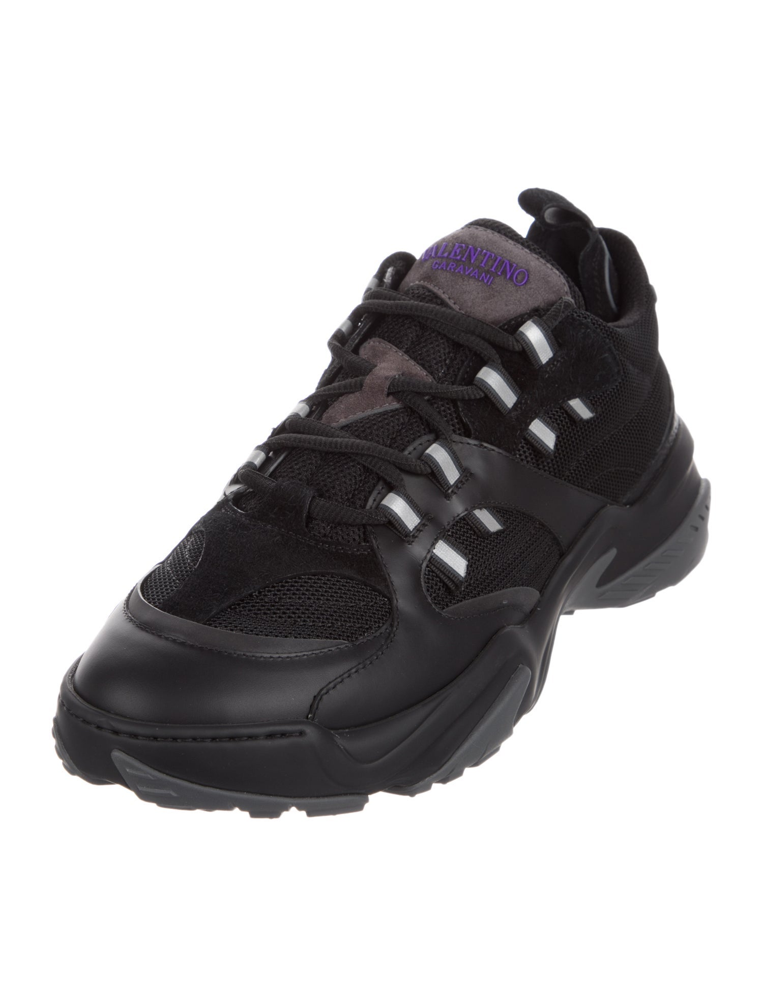 Valentino Leather Trim Embellishment Sneakers w/ Tags