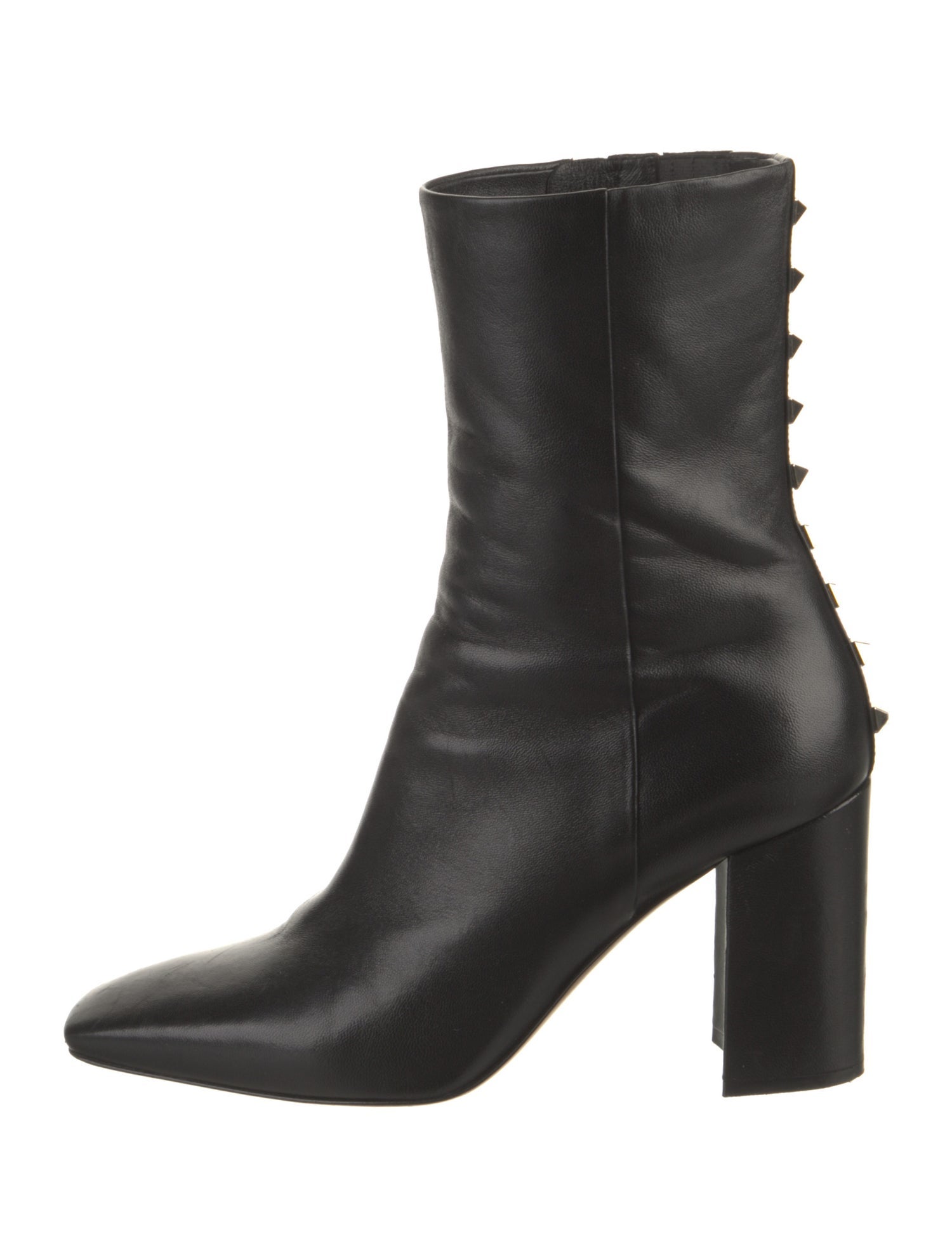 Valentino Rockstud Accents Leather Boots