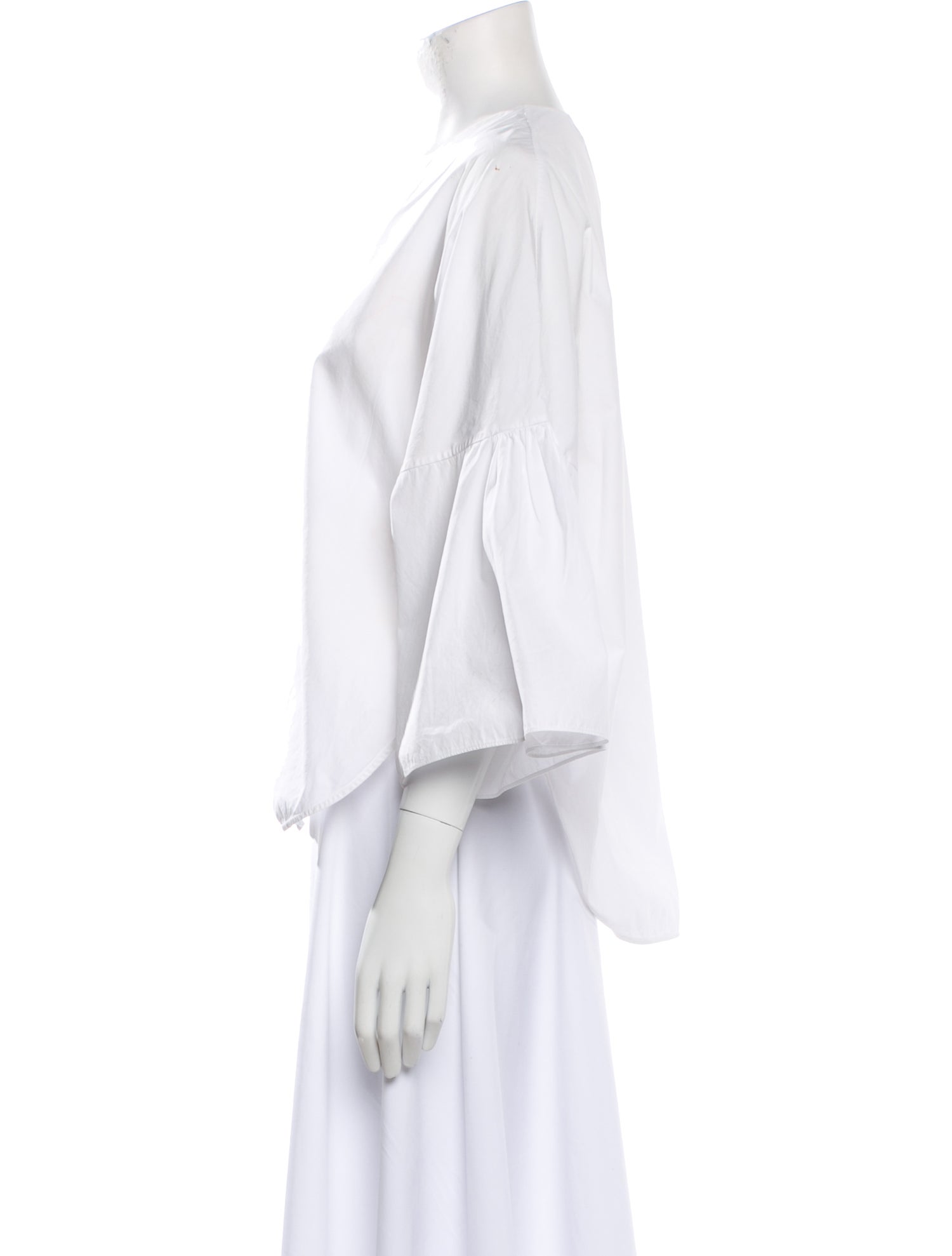 Valentino V-Neck Three-Quarter Sleeve Blouse