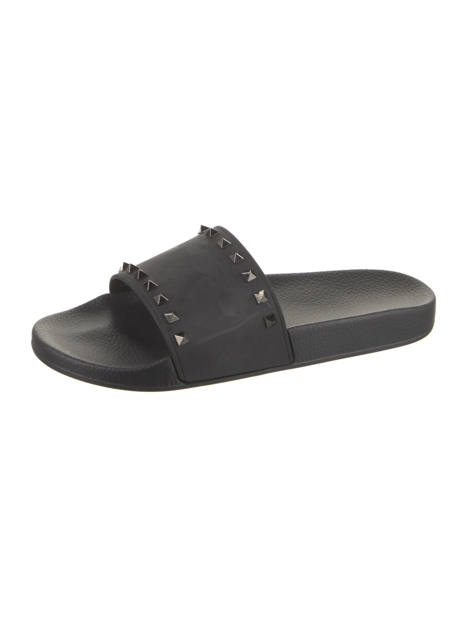 Valentino Rubber Studded Accents Slides