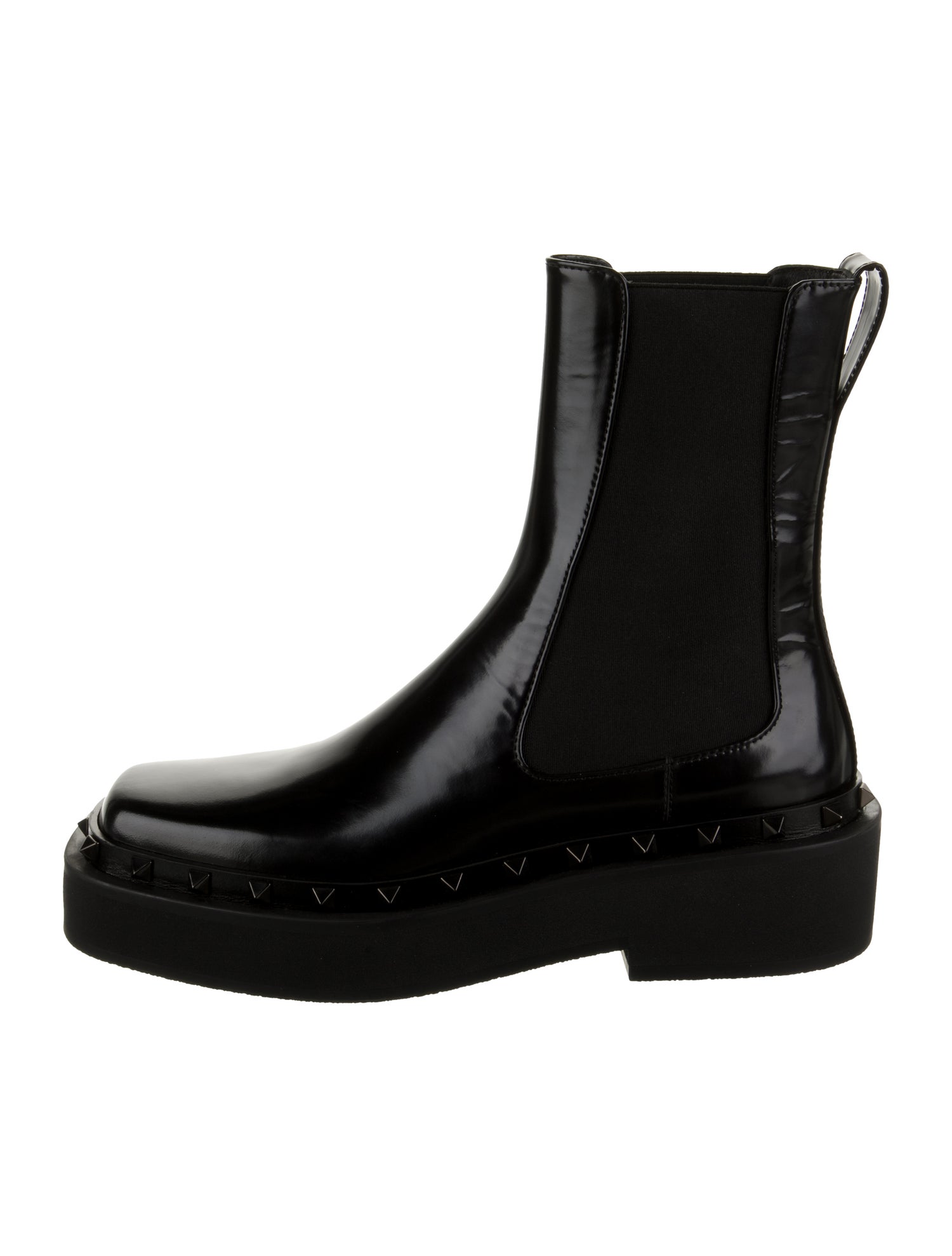 Valentino Leather Studded Accents Chelsea Boots w/ Tags