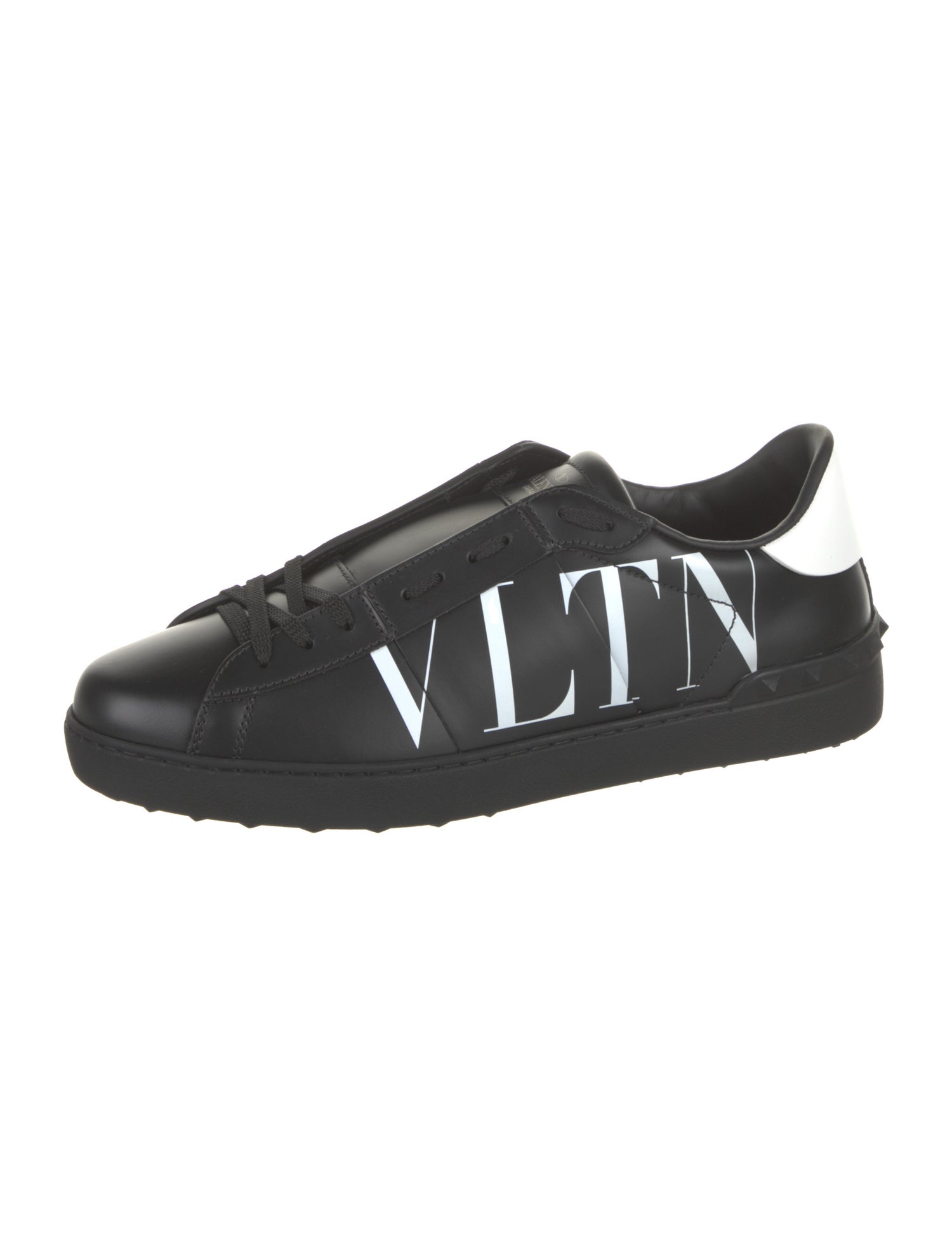 Valentino Leather Printed Sneakers