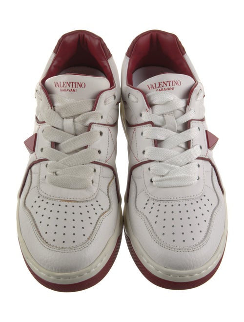 Valentino Leather Printed Sneakers