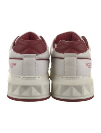 Valentino Leather Printed Sneakers