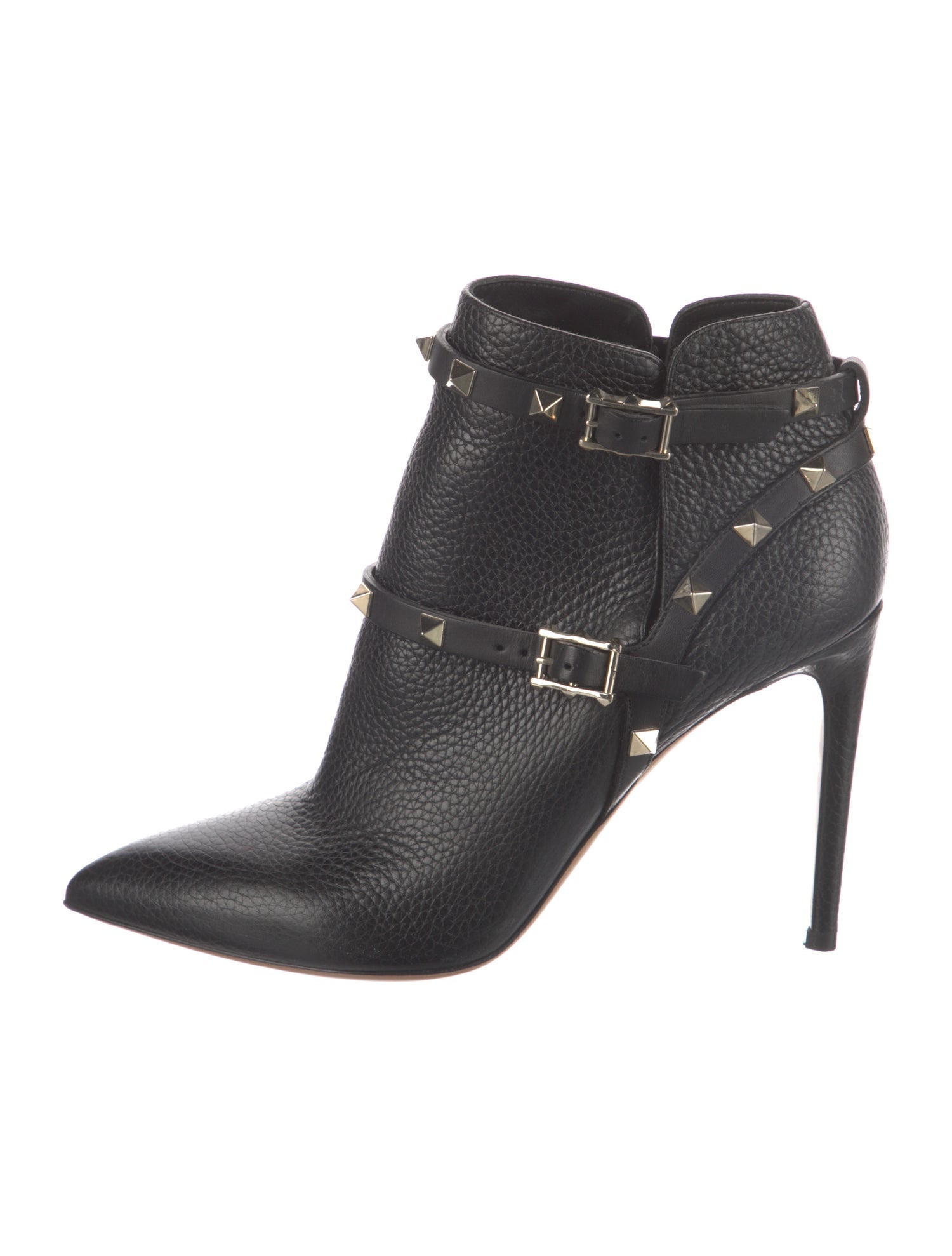 Valentino Rockstud Accents Leather Boots