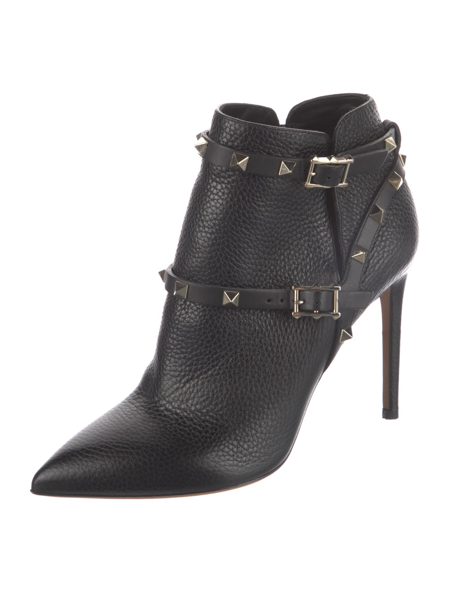 Valentino Rockstud Accents Leather Boots