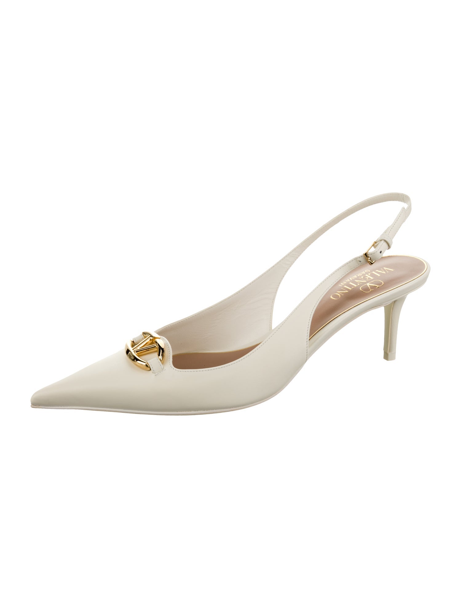 Valentino Leather Slingback Pumps