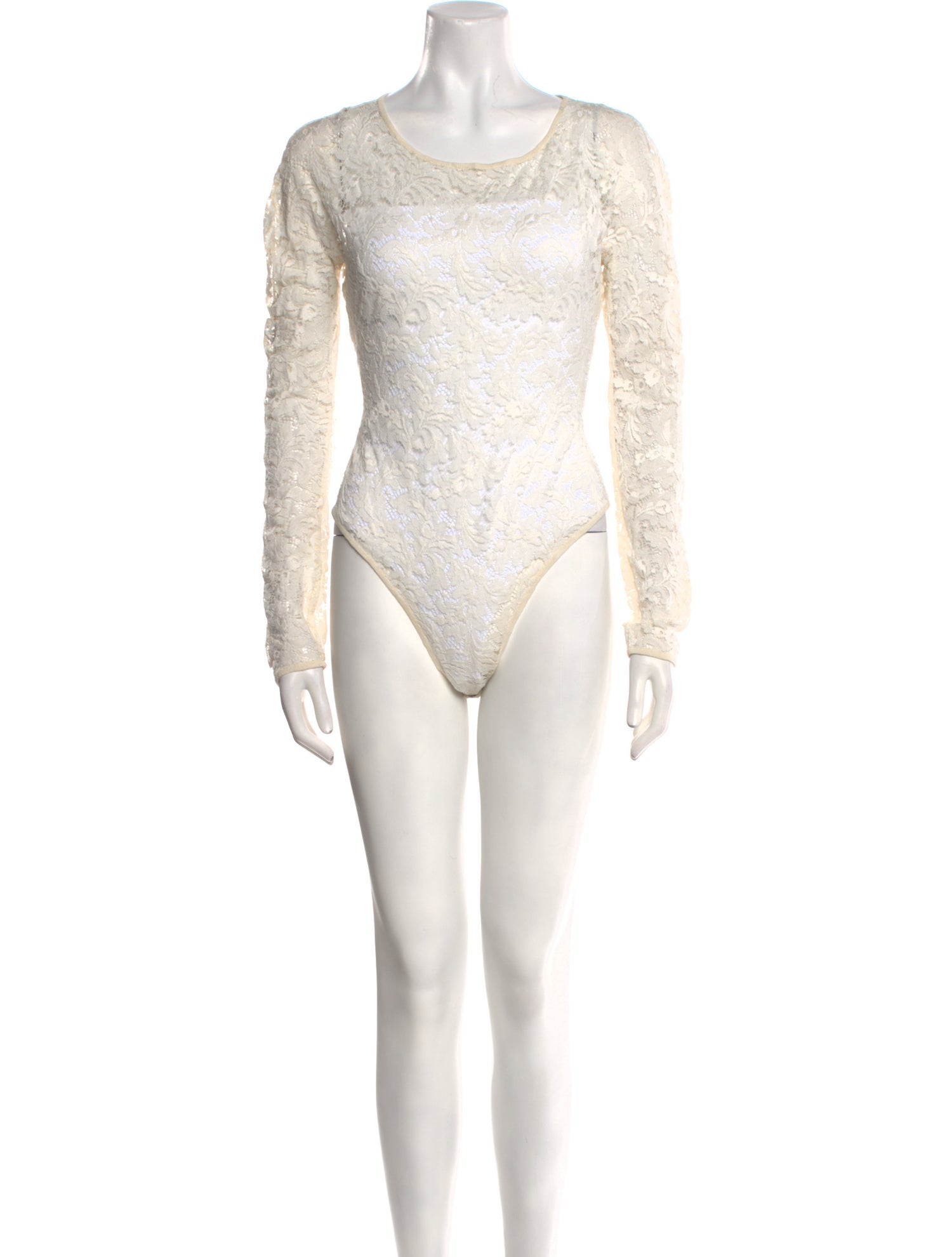 Valentino Lace Bateau Neckline Bodysuit
