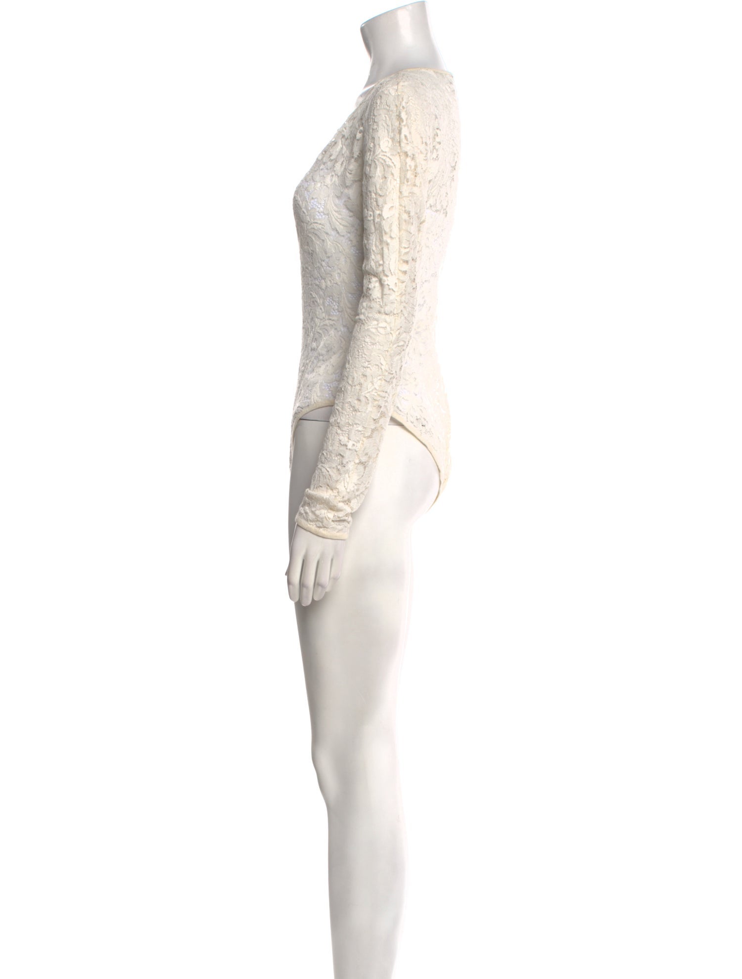 Valentino Lace Bateau Neckline Bodysuit