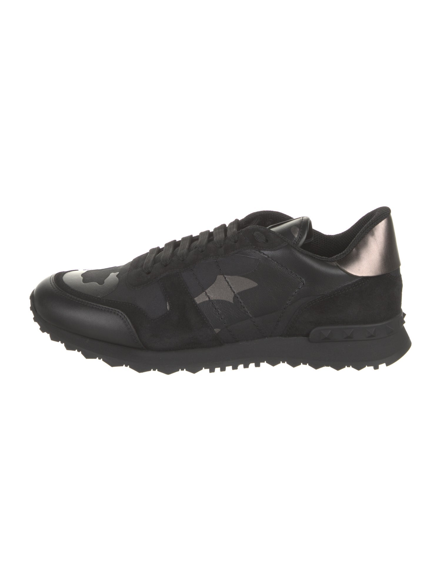 Valentino Leather Printed Athletic Sneakers