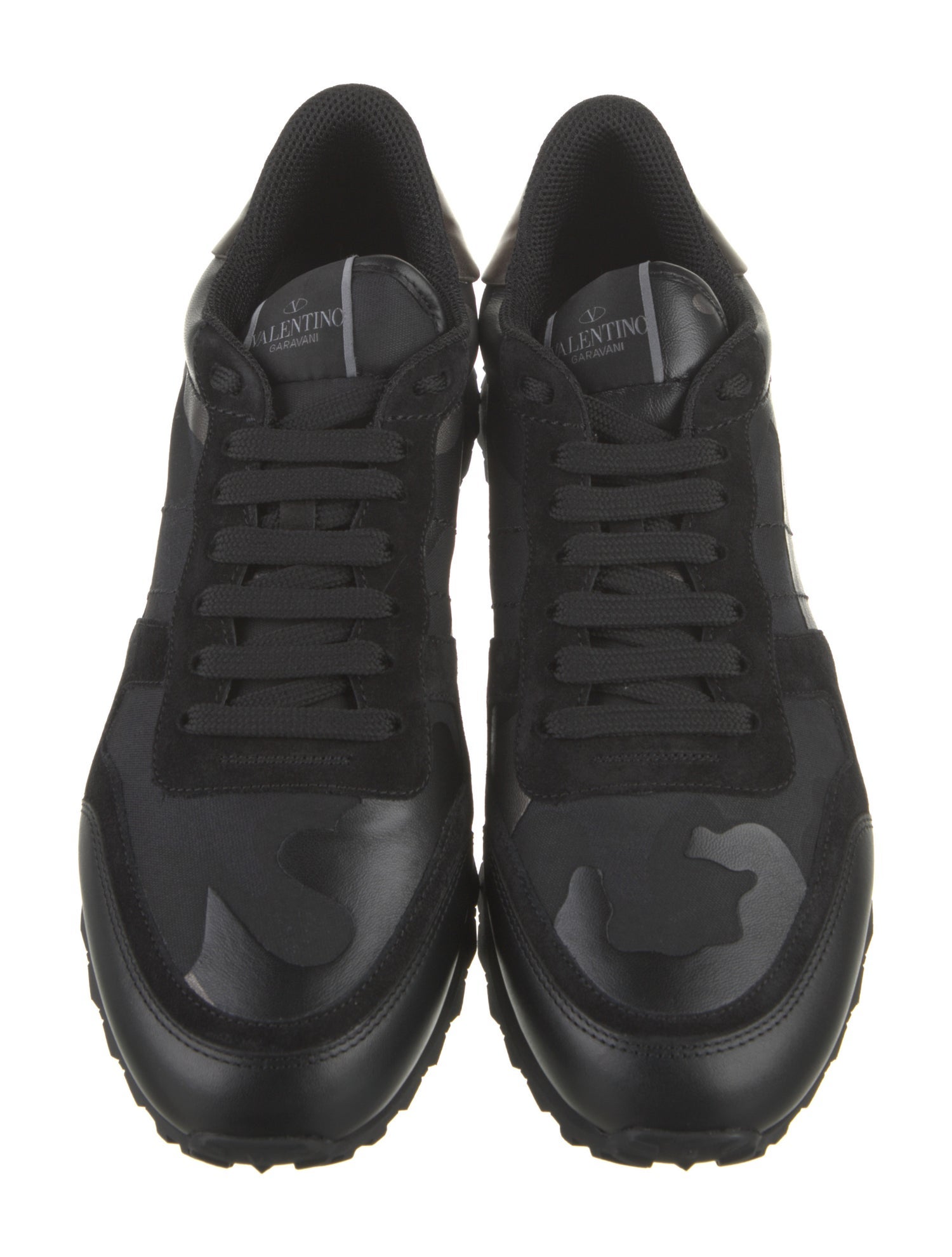 Valentino Leather Printed Athletic Sneakers