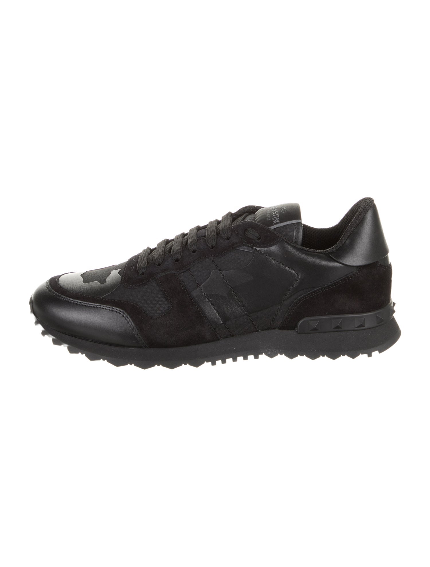 Valentino Leather Studded Accents Sneakers