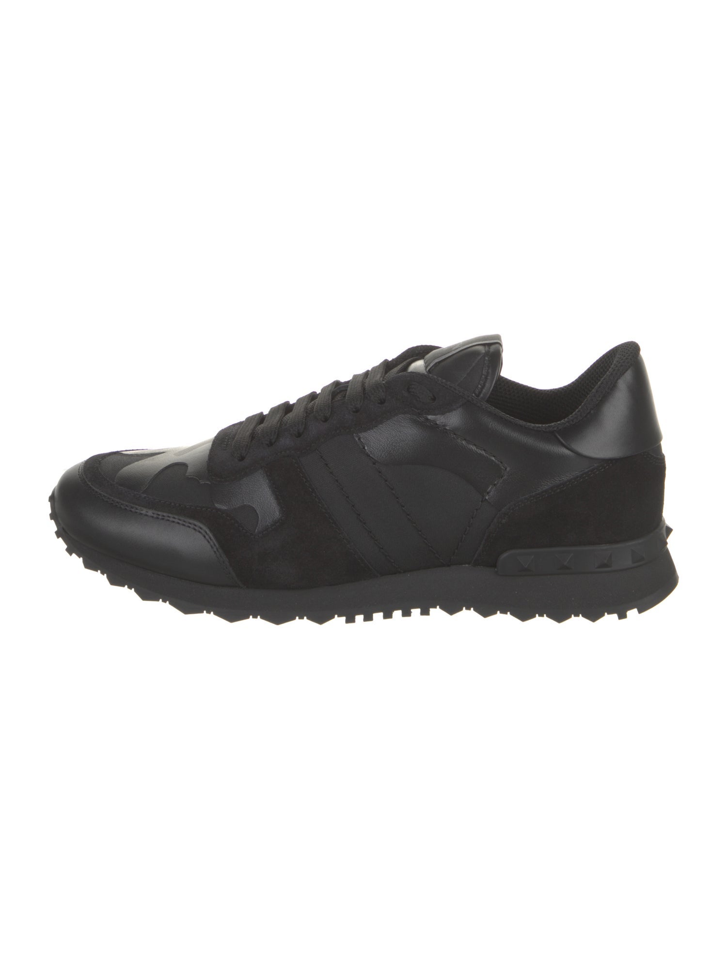 Valentino Leather Studded Accents Sneakers