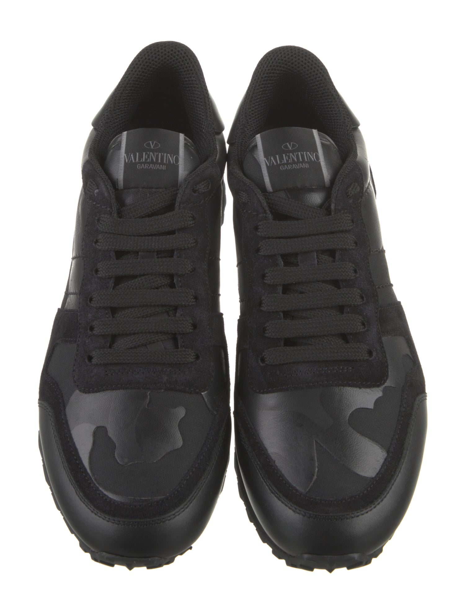 Valentino Leather Studded Accents Sneakers