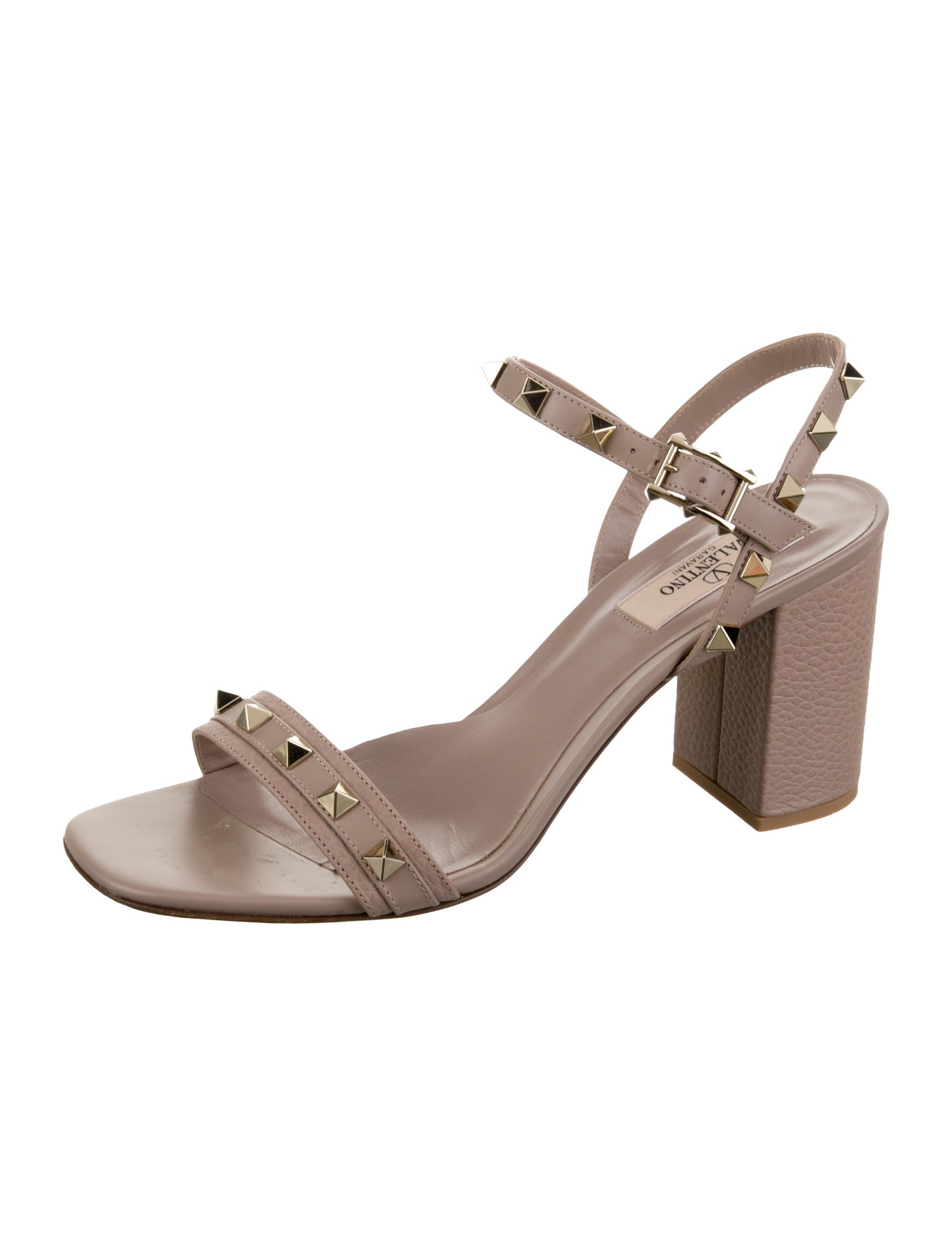 Valentino Leather Studded Accents Sandals