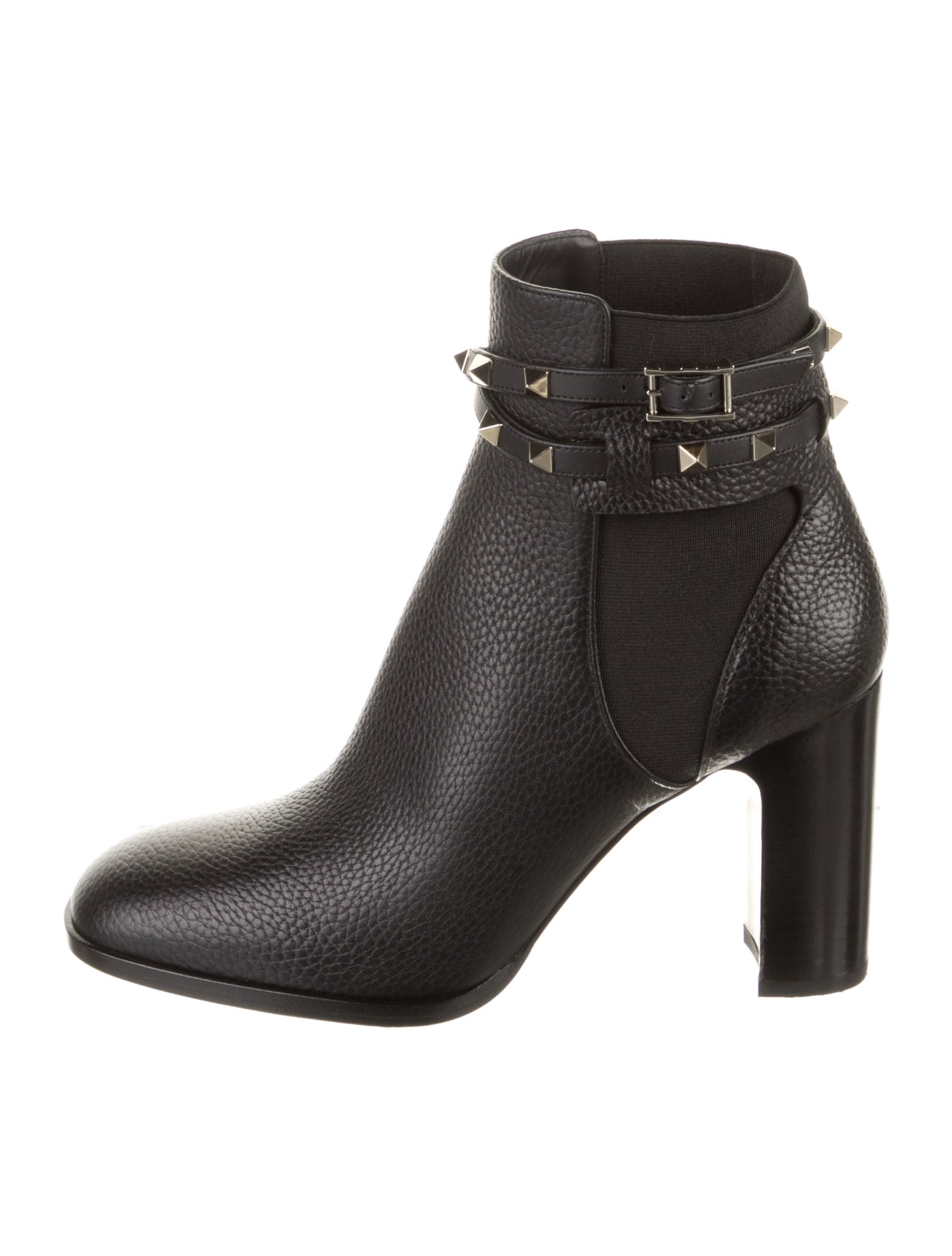 Valentino Leather Studded Accents Boots