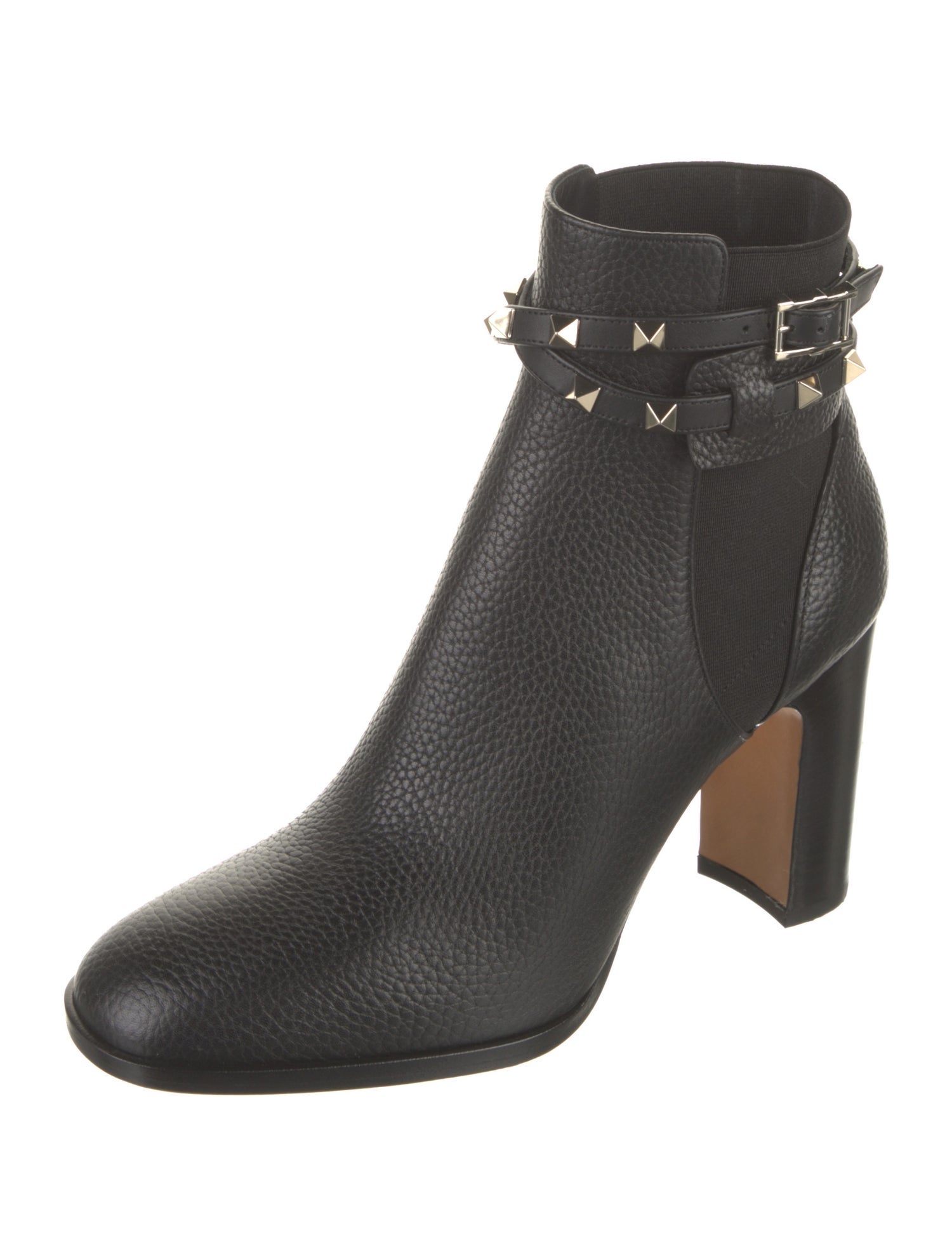 Valentino Leather Studded Accents Boots