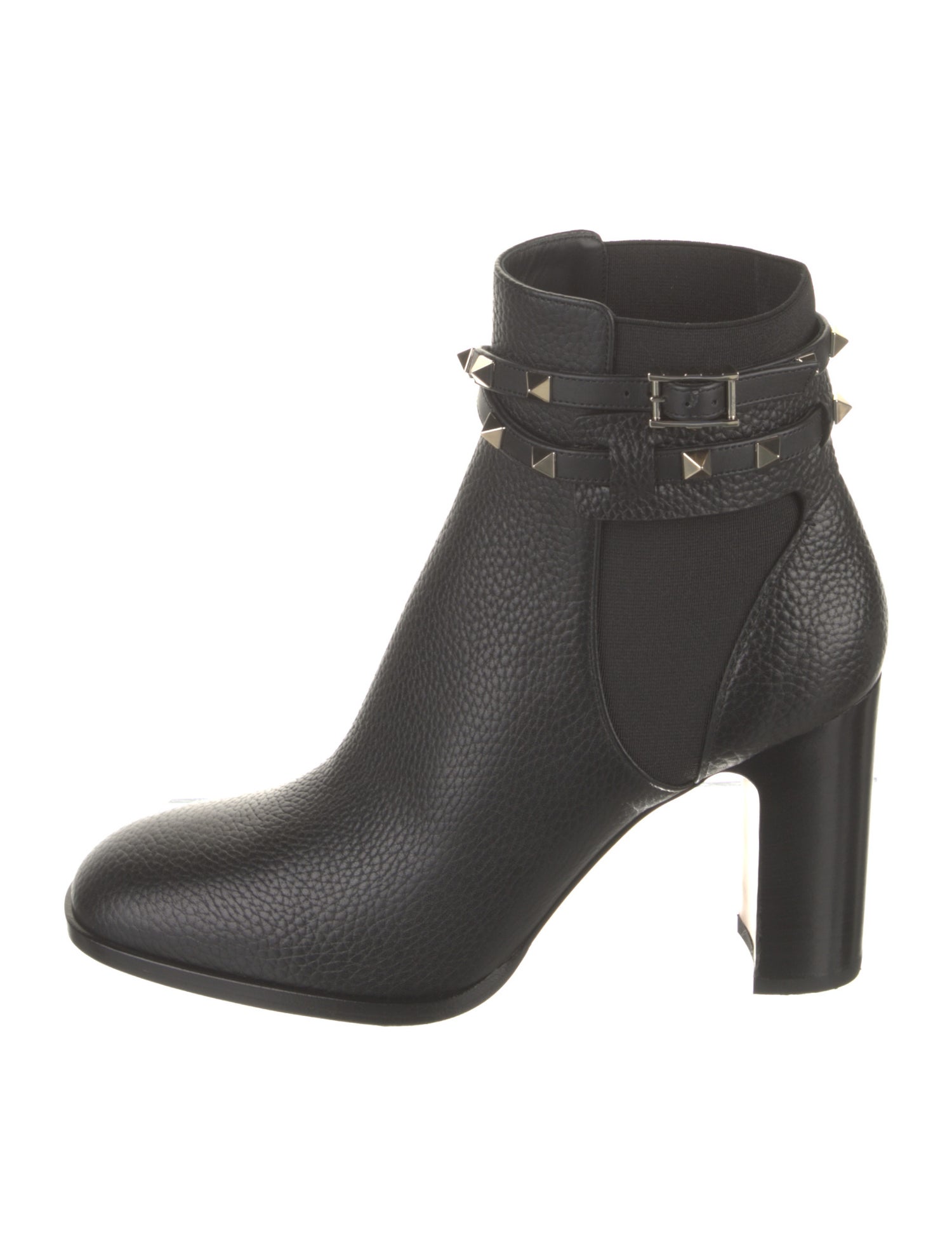 Valentino Leather Studded Accents Boots