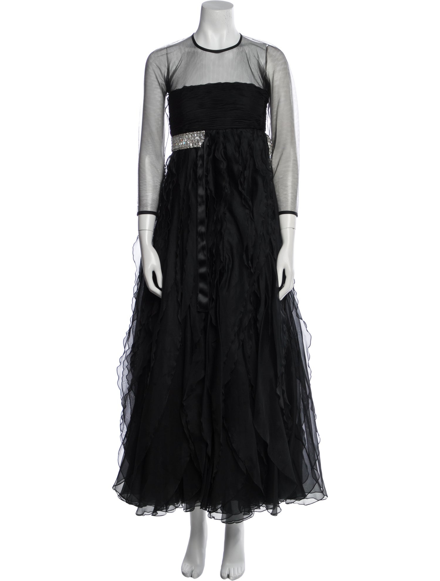 Valentino Crew Neck Long Dress