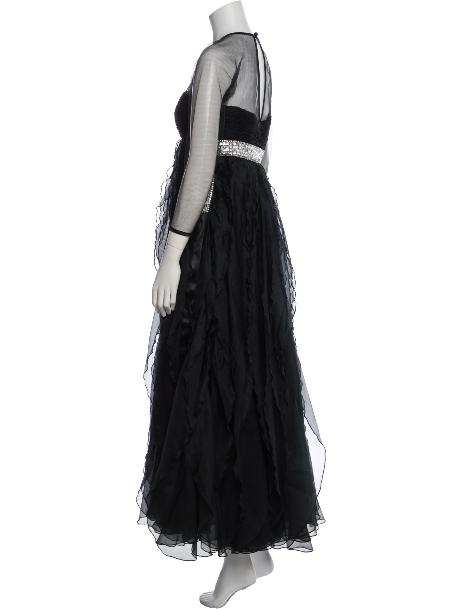 Valentino Crew Neck Long Dress