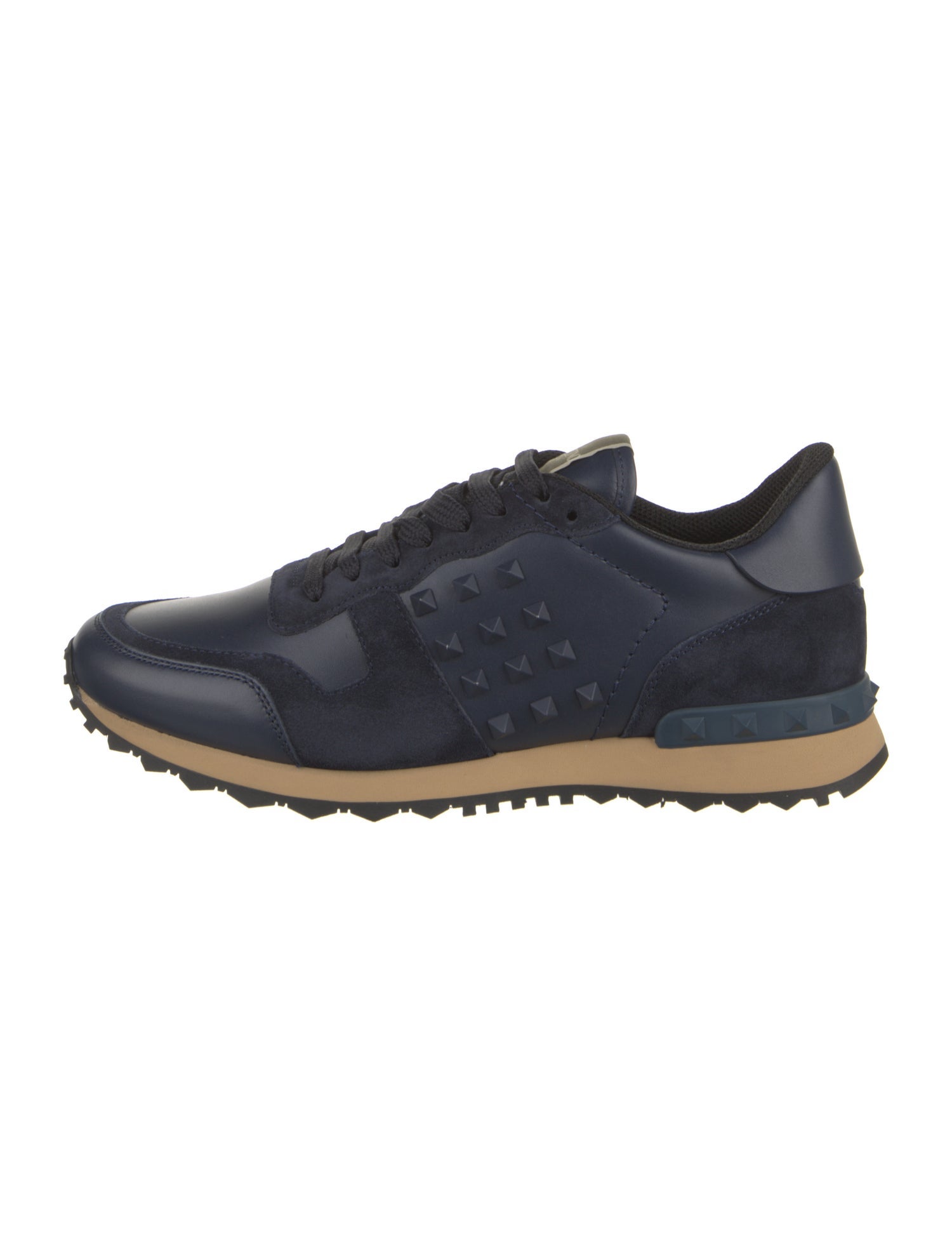 Valentino Leather Studded Accents Sneakers