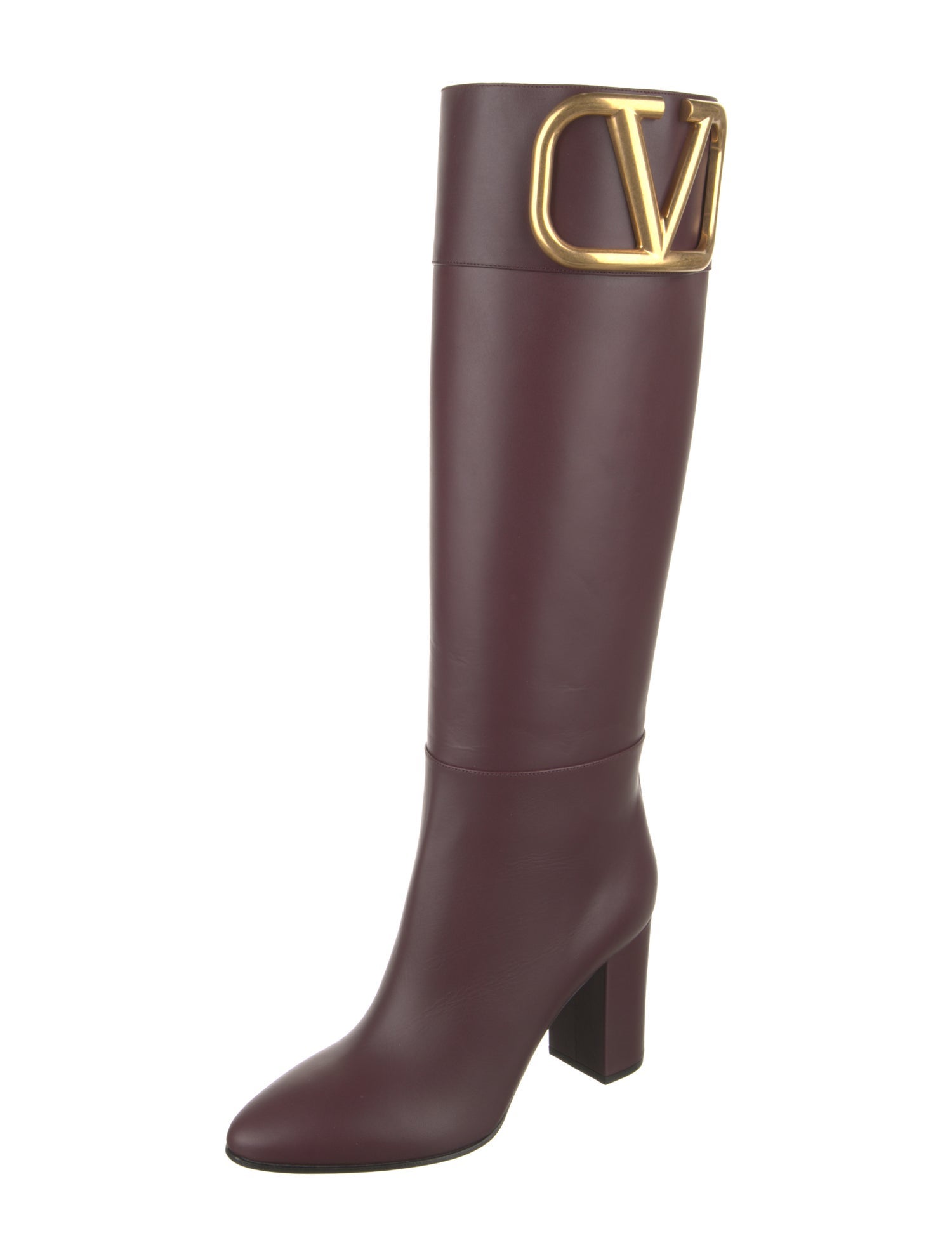 Valentino Leather Riding Boots