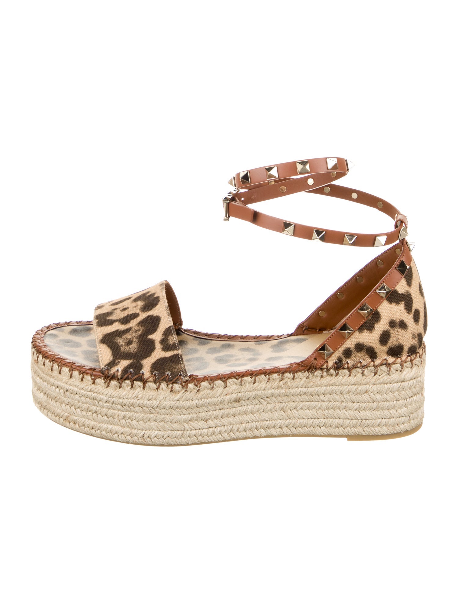 Valentino Canvas Animal Print Espadrilles