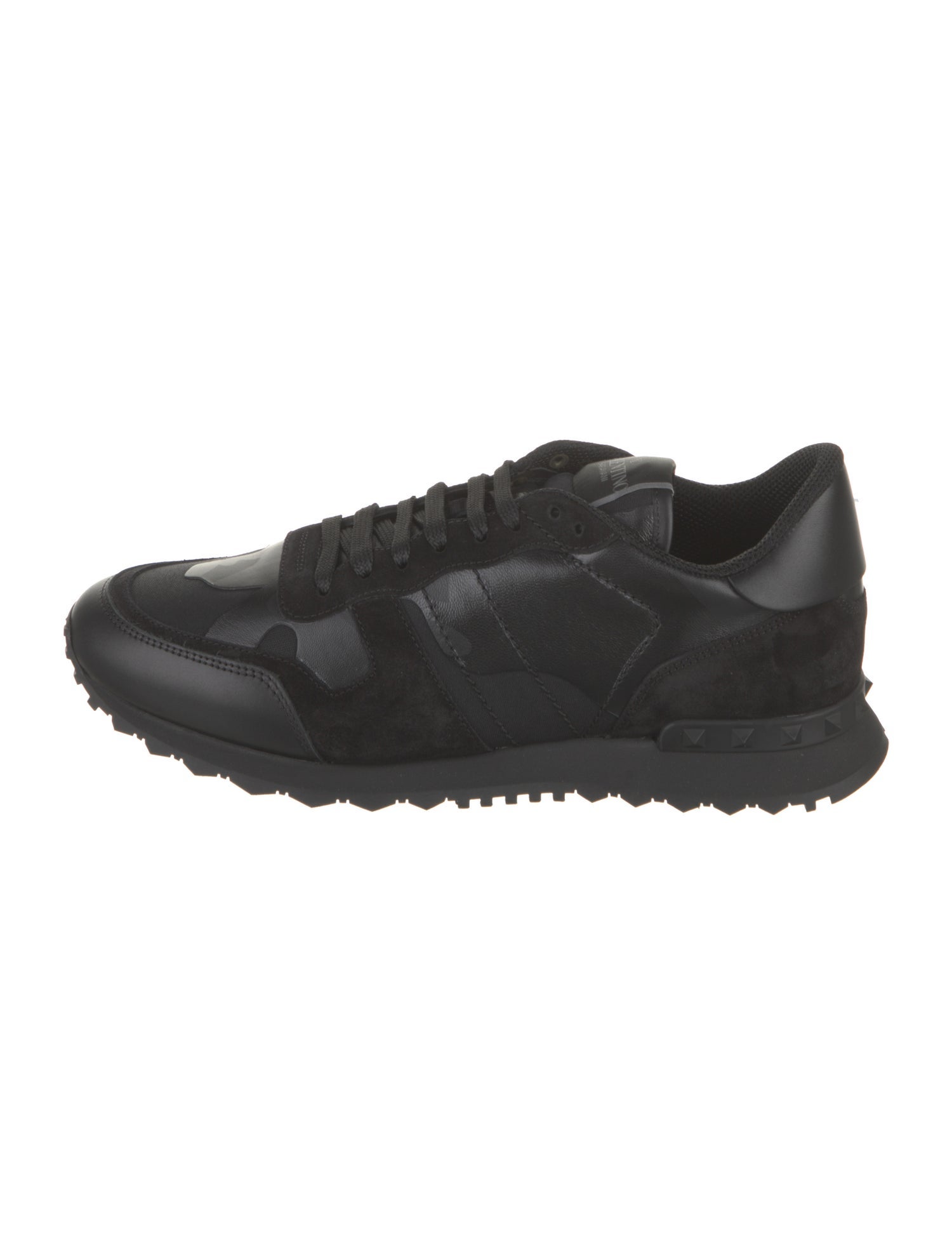 Valentino Leather Studded Accents Sneakers
