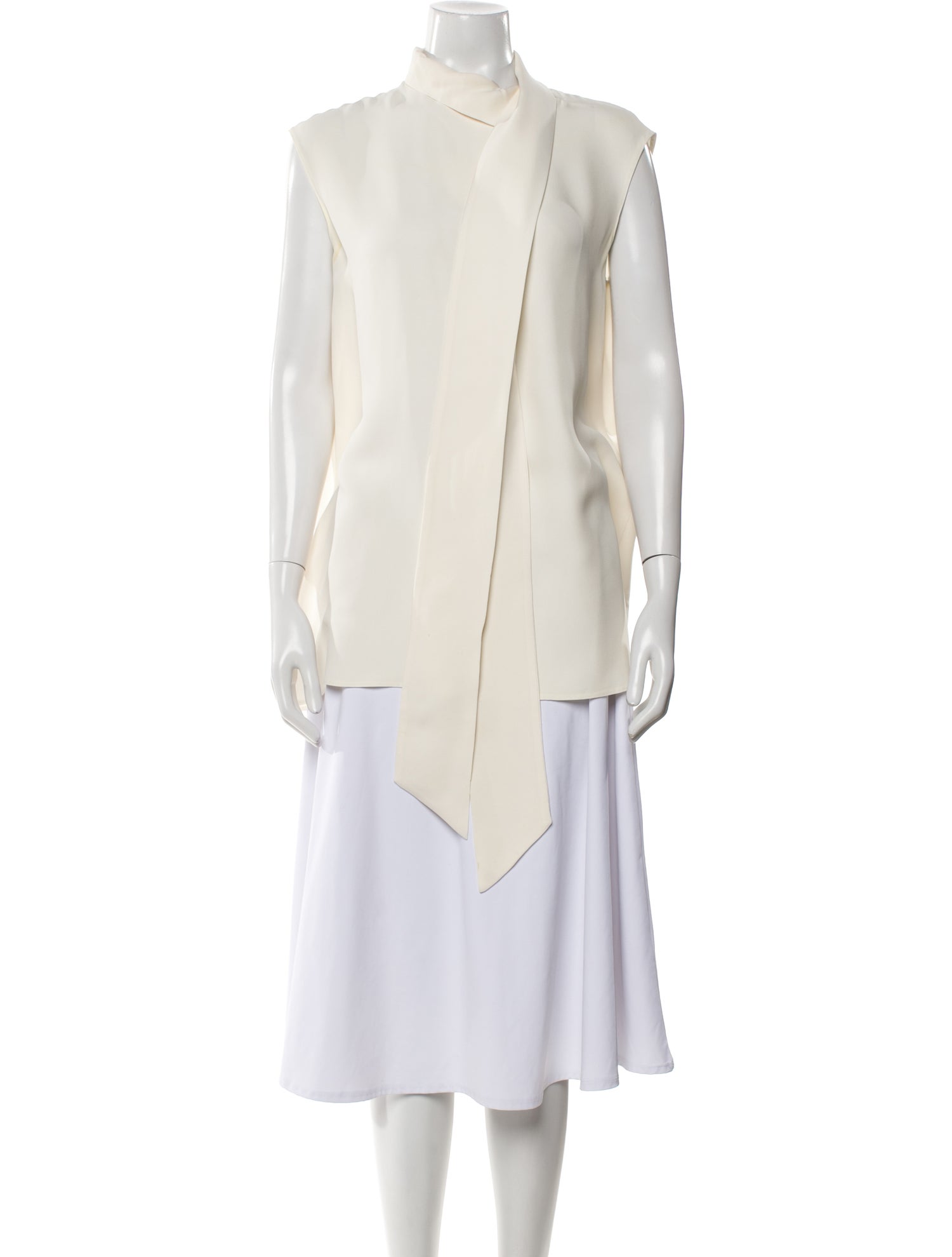 Valentino Silk Mock Neck Tunic