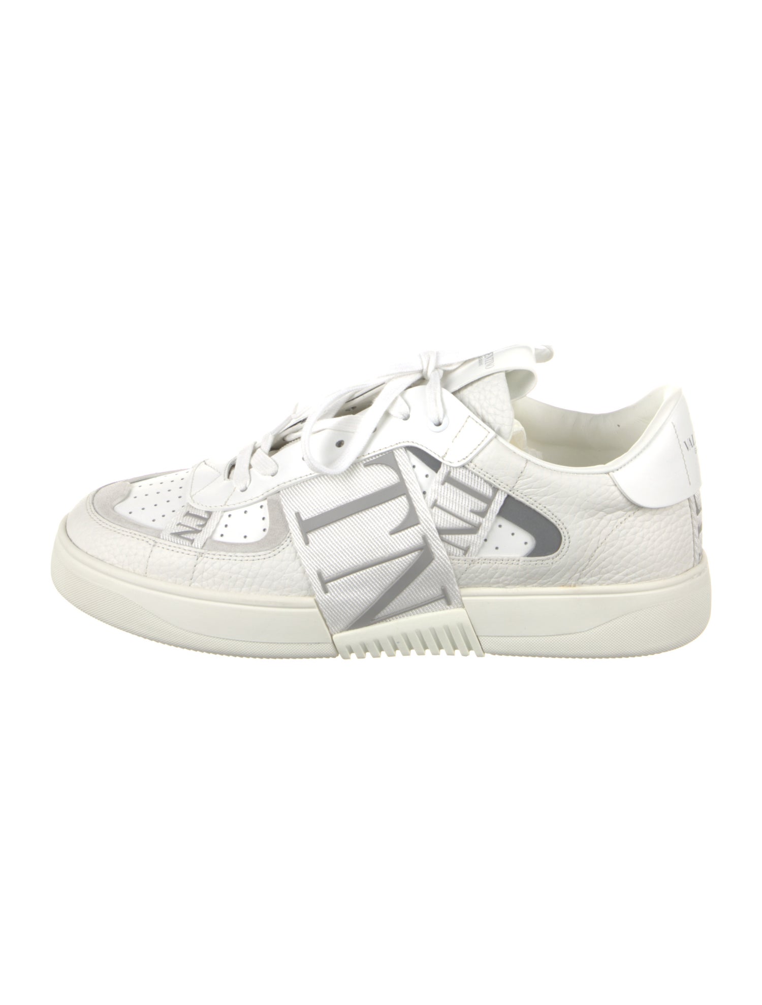 Valentino Leather Printed Sneakers