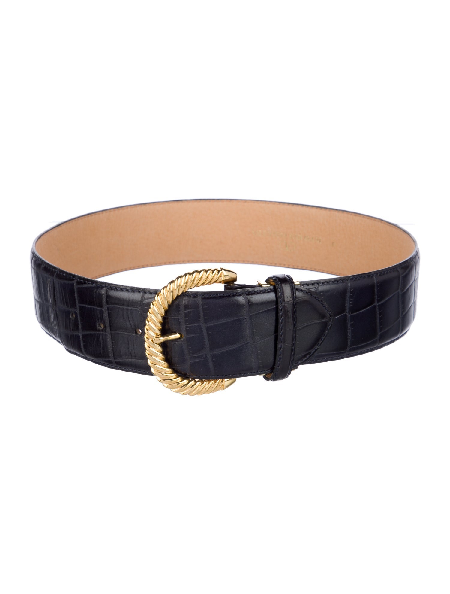 Valentino Vintage Embossed Leather Belt