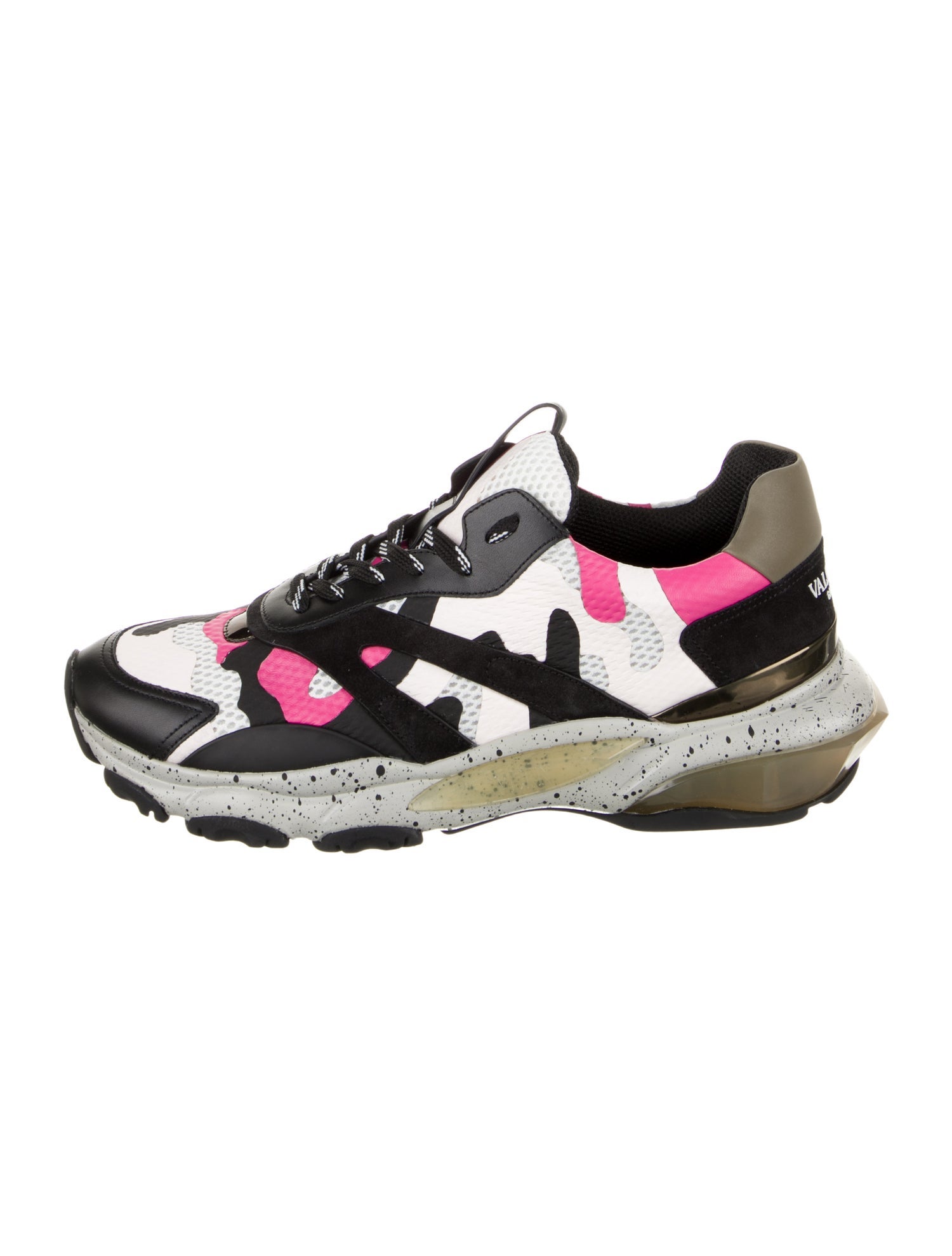 Valentino Leather Printed Sneakers