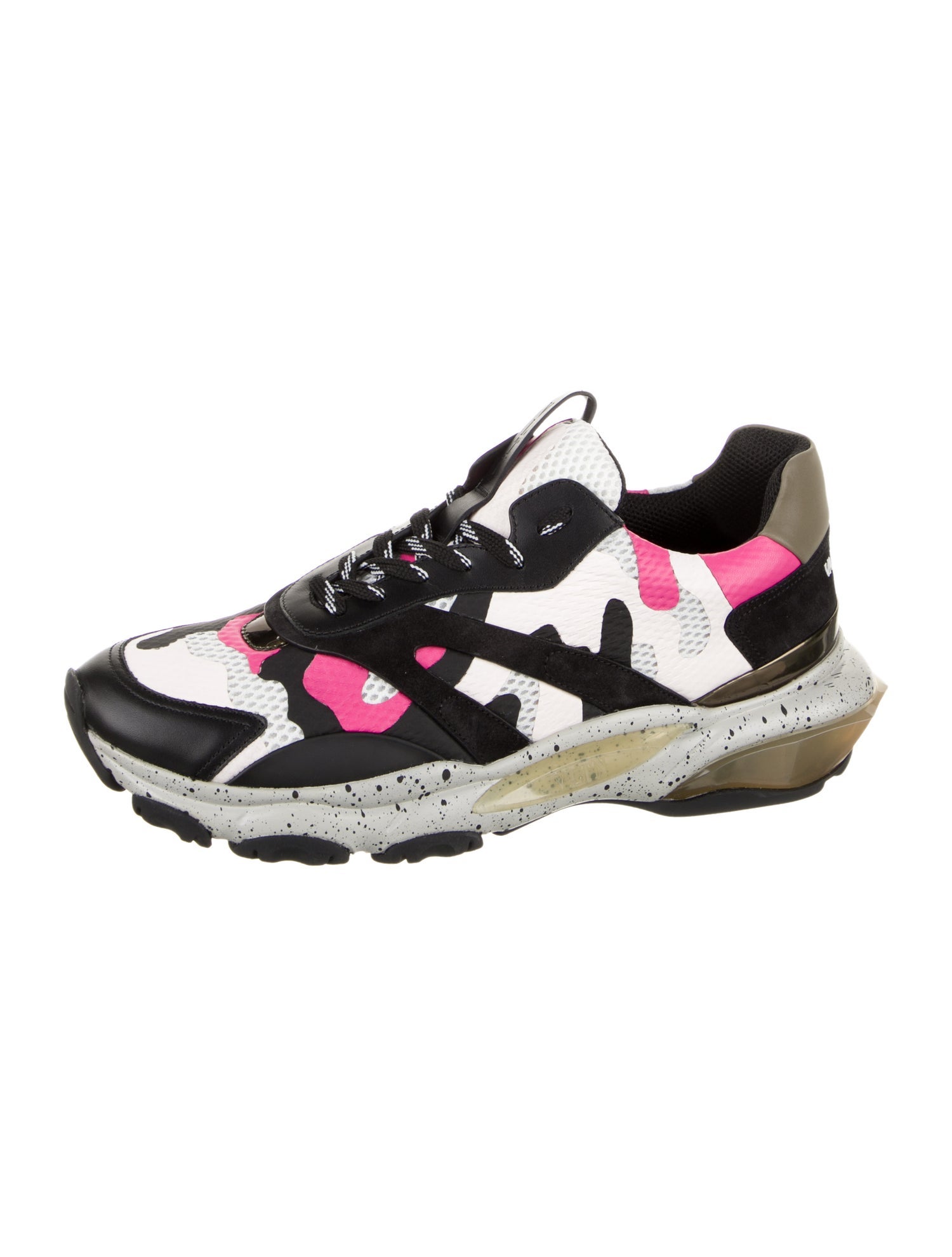 Valentino Leather Printed Sneakers