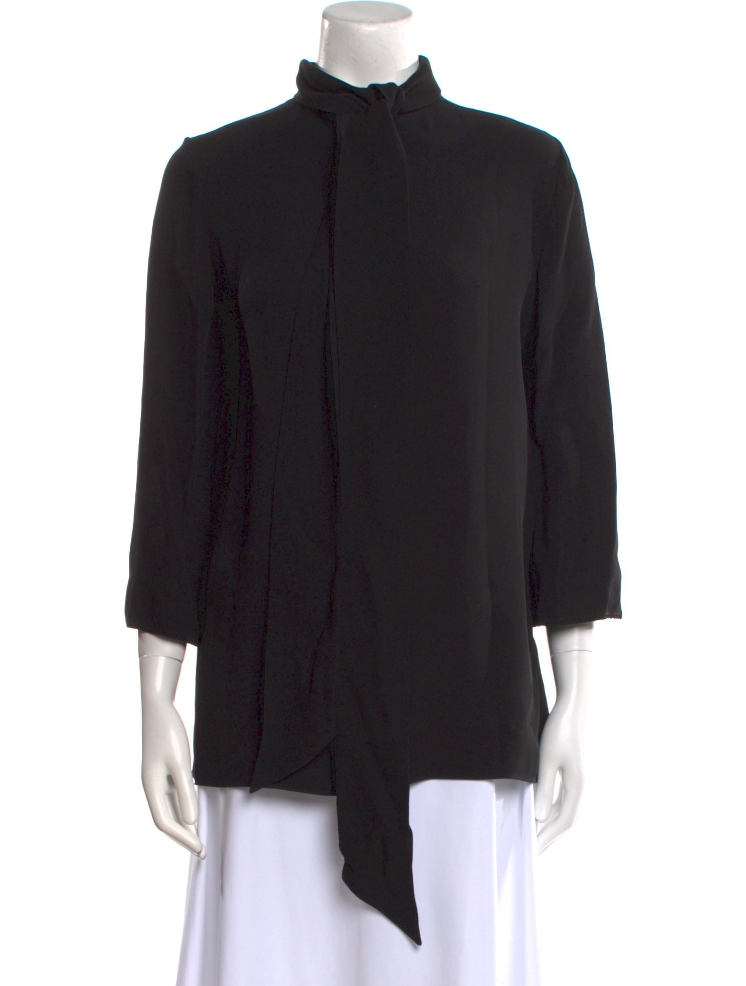 Valentino Silk Mock Neck Blouse