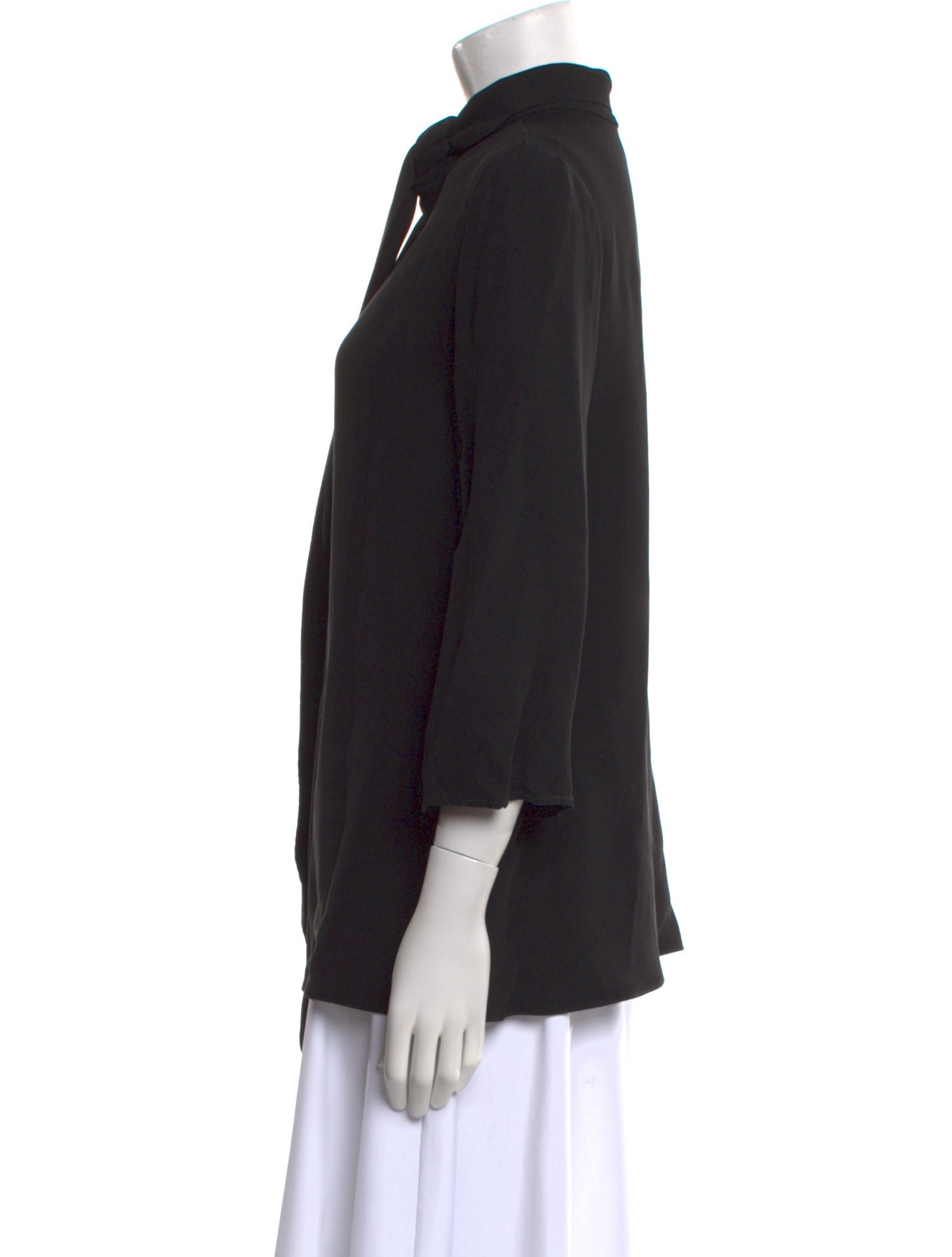 Valentino Silk Mock Neck Blouse