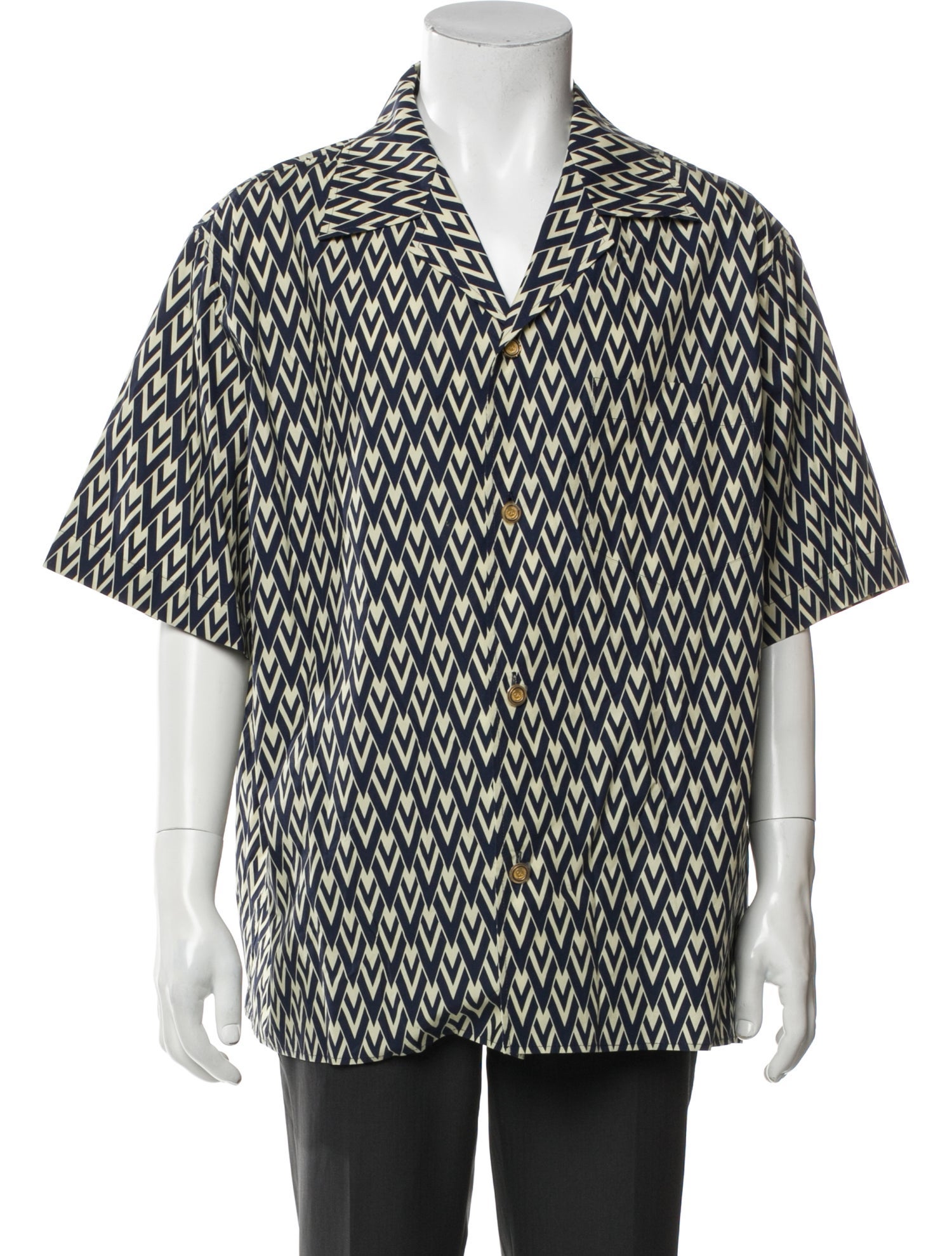 Valentino Striped Short Sleeve Shirt w/ Tags