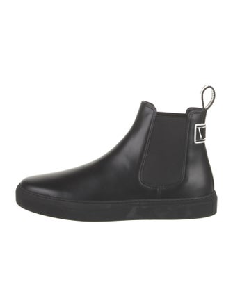 Valentino Leather Chelsea Boots