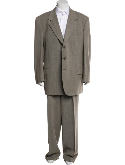 Valentino Wool Solid Two Piece Suit