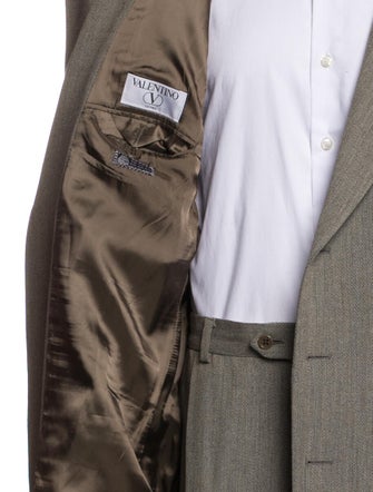 Valentino Wool Solid Two Piece Suit