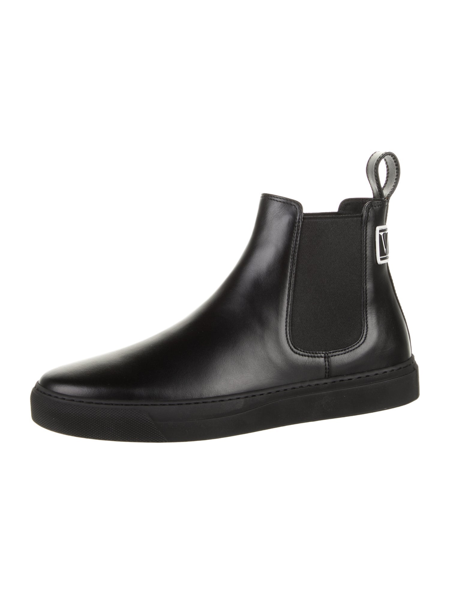 Valentino Leather Chelsea Boots
