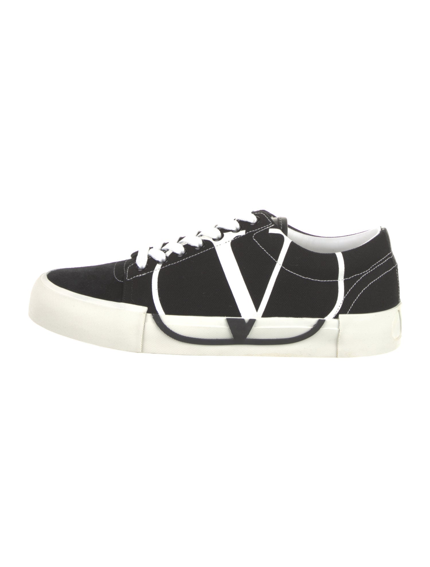 Valentino Canvas Graphic Print Sneakers