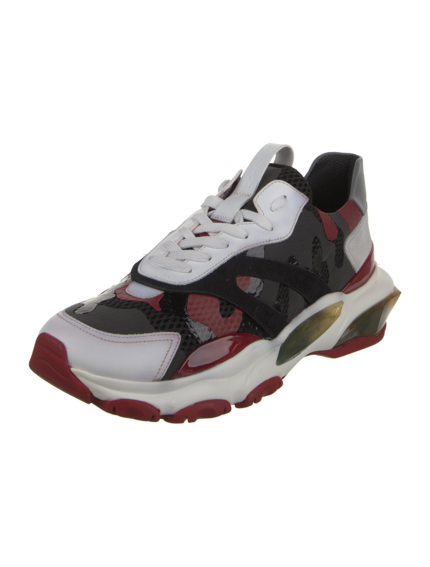 Valentino Leather Printed Athletic Sneakers