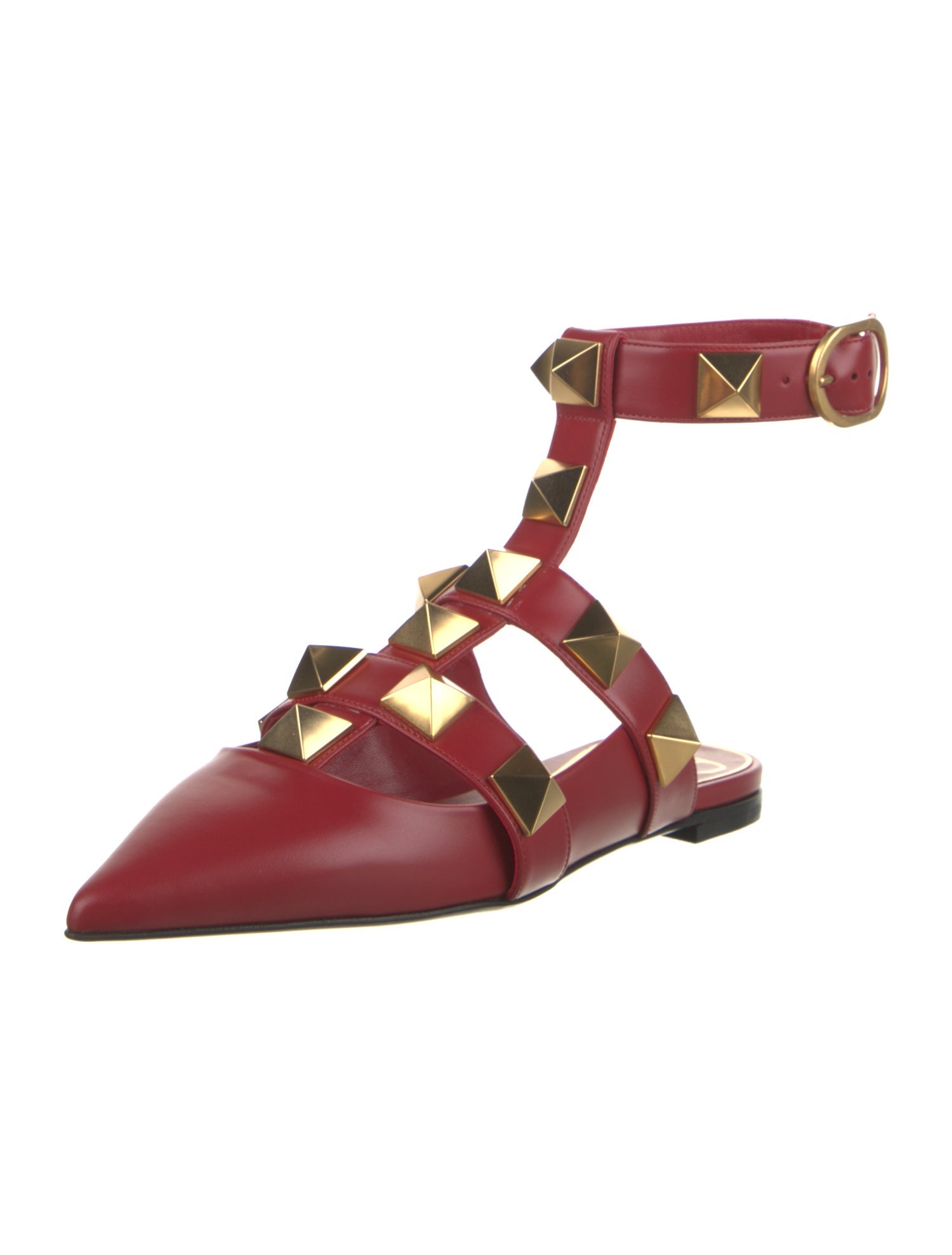 Valentino Leather Studded Accents Mules