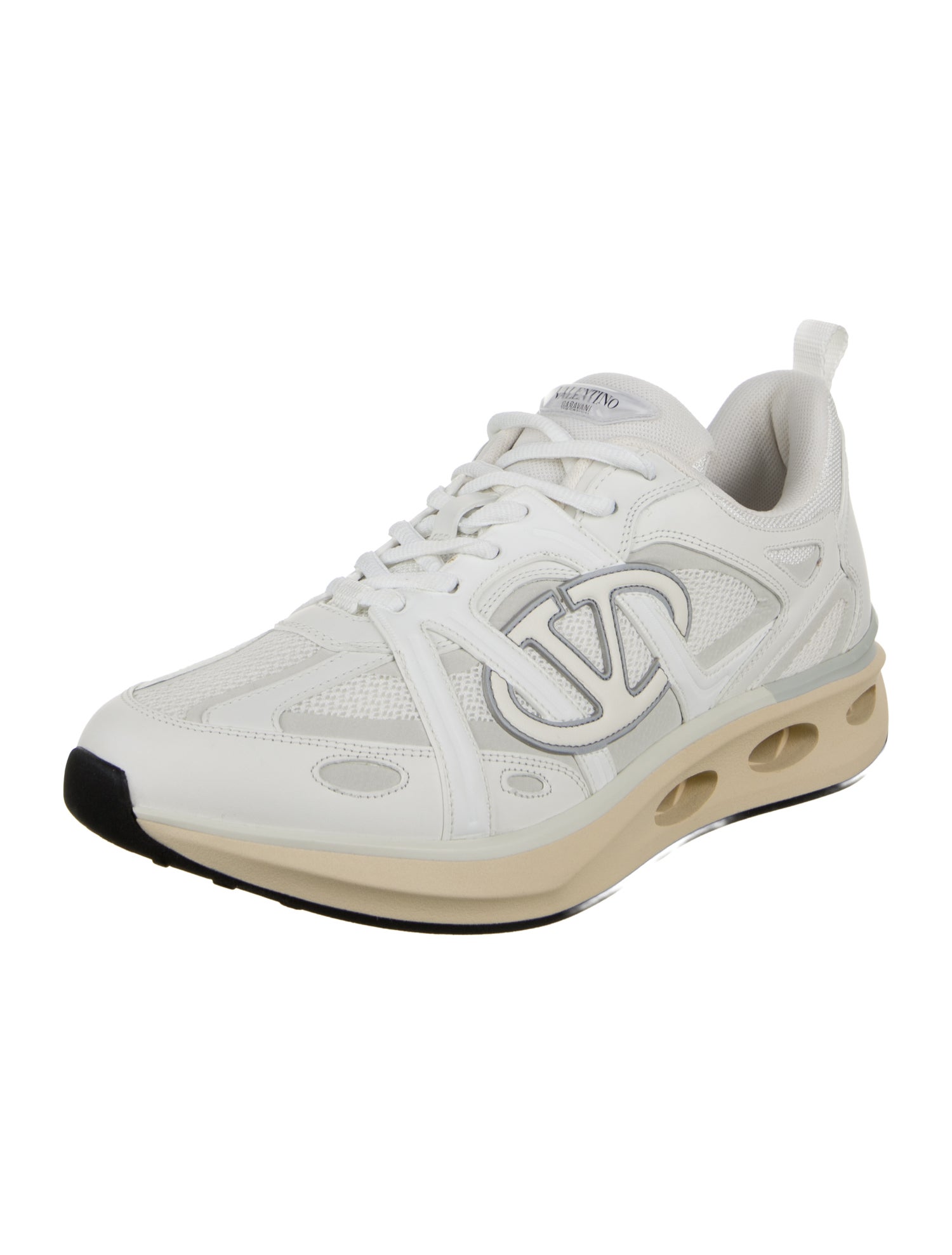 Valentino Leather Printed Athletic Sneakers