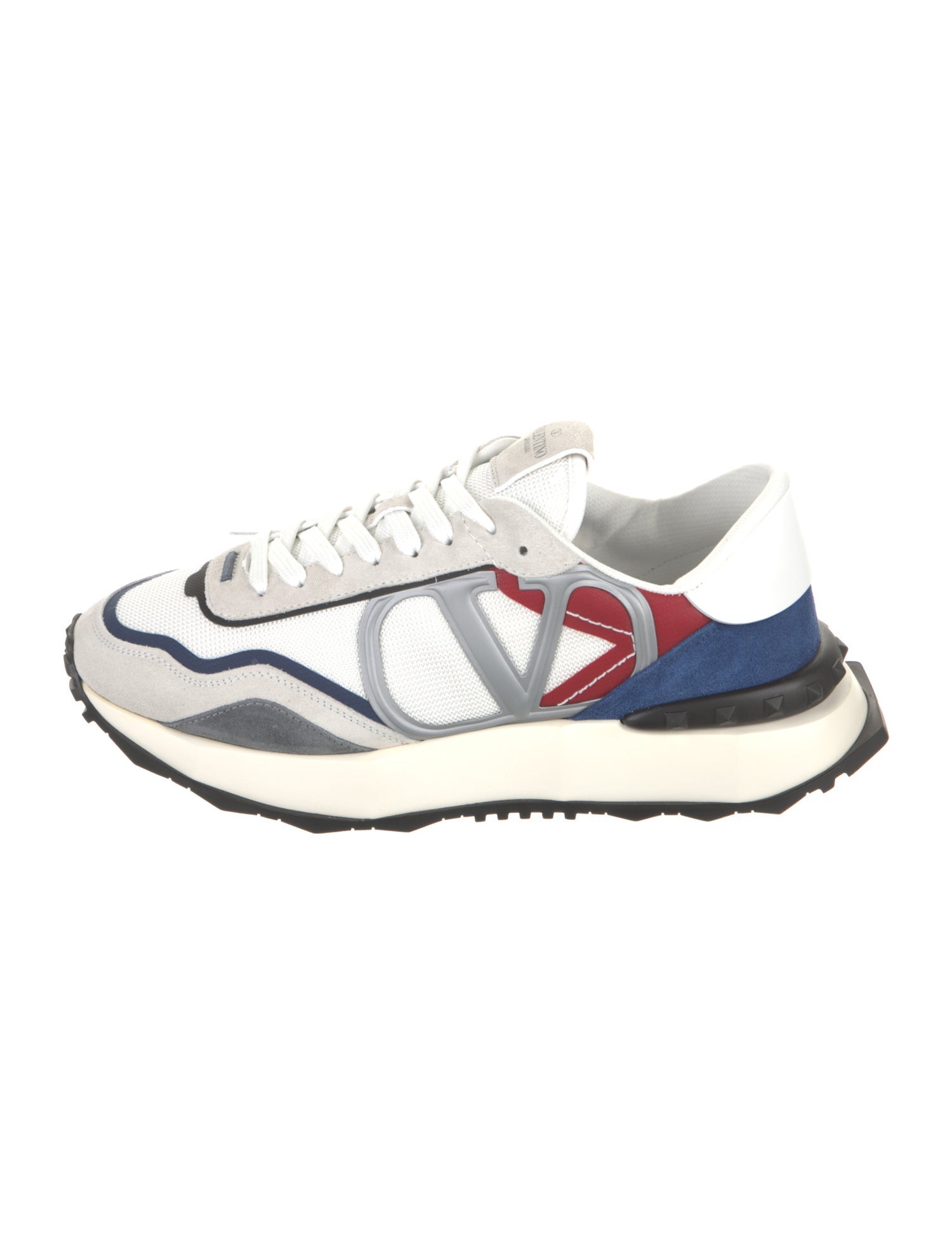 Valentino Mesh Colorblock Pattern Sneakers