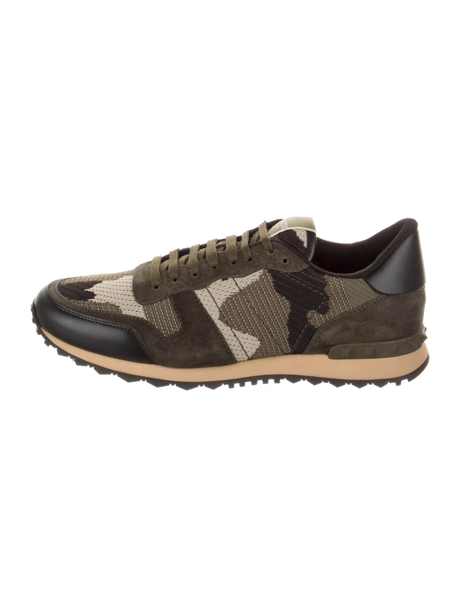 Valentino Suede Printed Athletic Sneakers